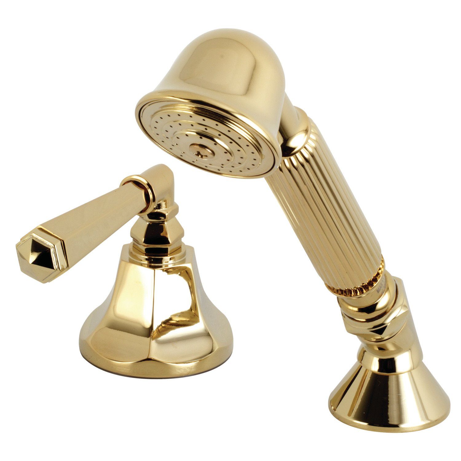 Deck Mount Hand Shower with Diverter for Roman Tub Faucet - Perfect for Bathroom Renovation & Spa-Like Shower Experience