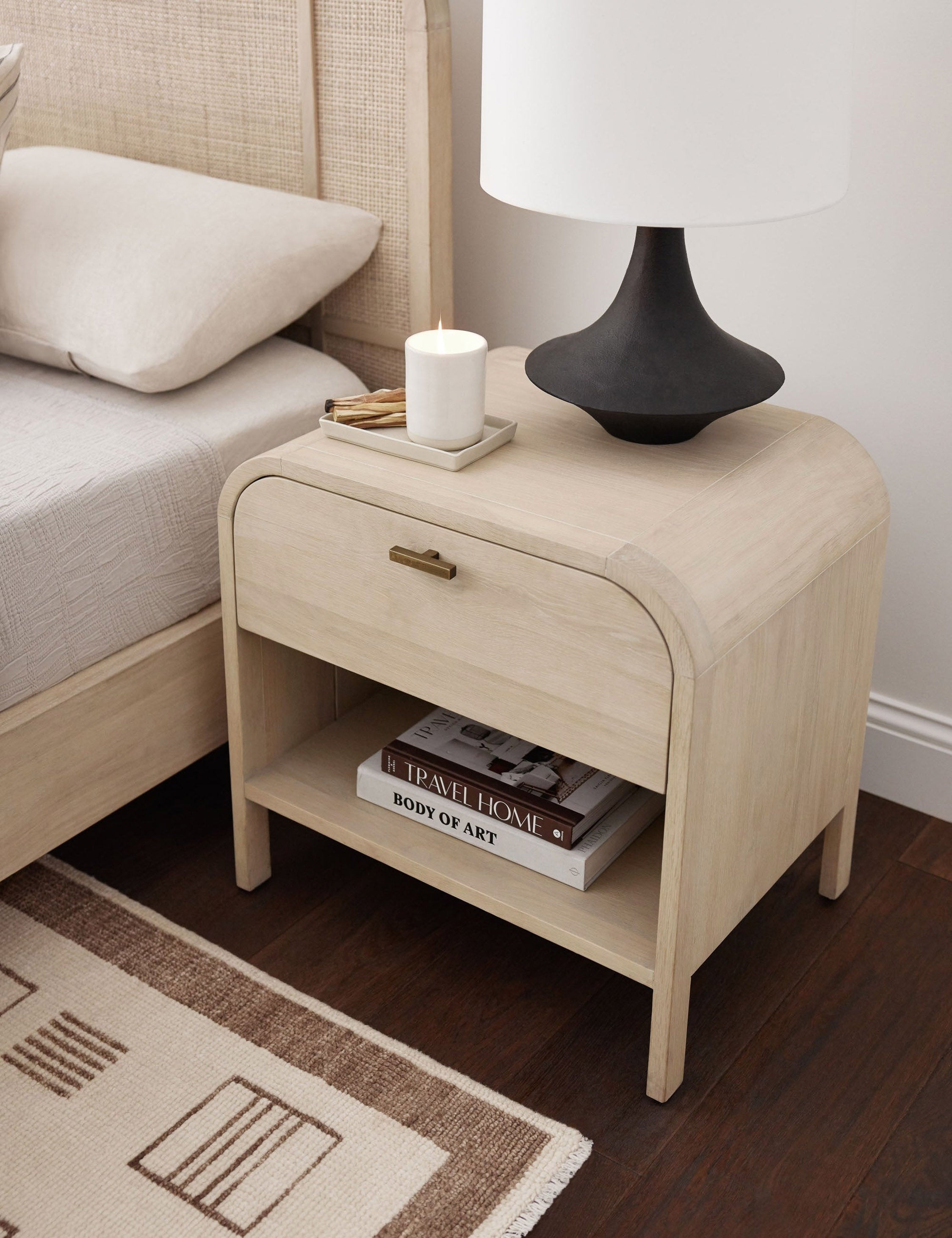 Modern Wooden Nightstand with 2 Drawers - Stylish Bedside Table for Bedroom, Living Room, or Dorm - Perfect for Storing Books, Lamps, and Bedroom Essentials