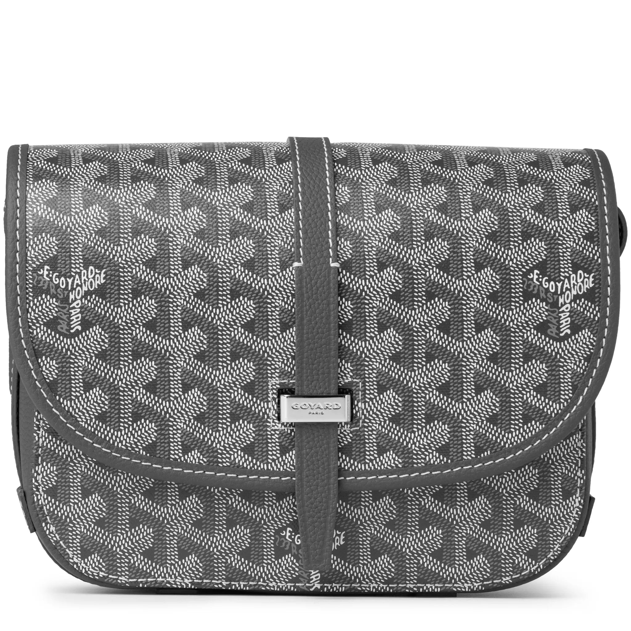 Goyard Goyardine Belvedere II Grey PM Messenger Bag - Luxury Crossbody Shoulder Bag for Women & Men - Perfect for Travel, Work & Everyday Use