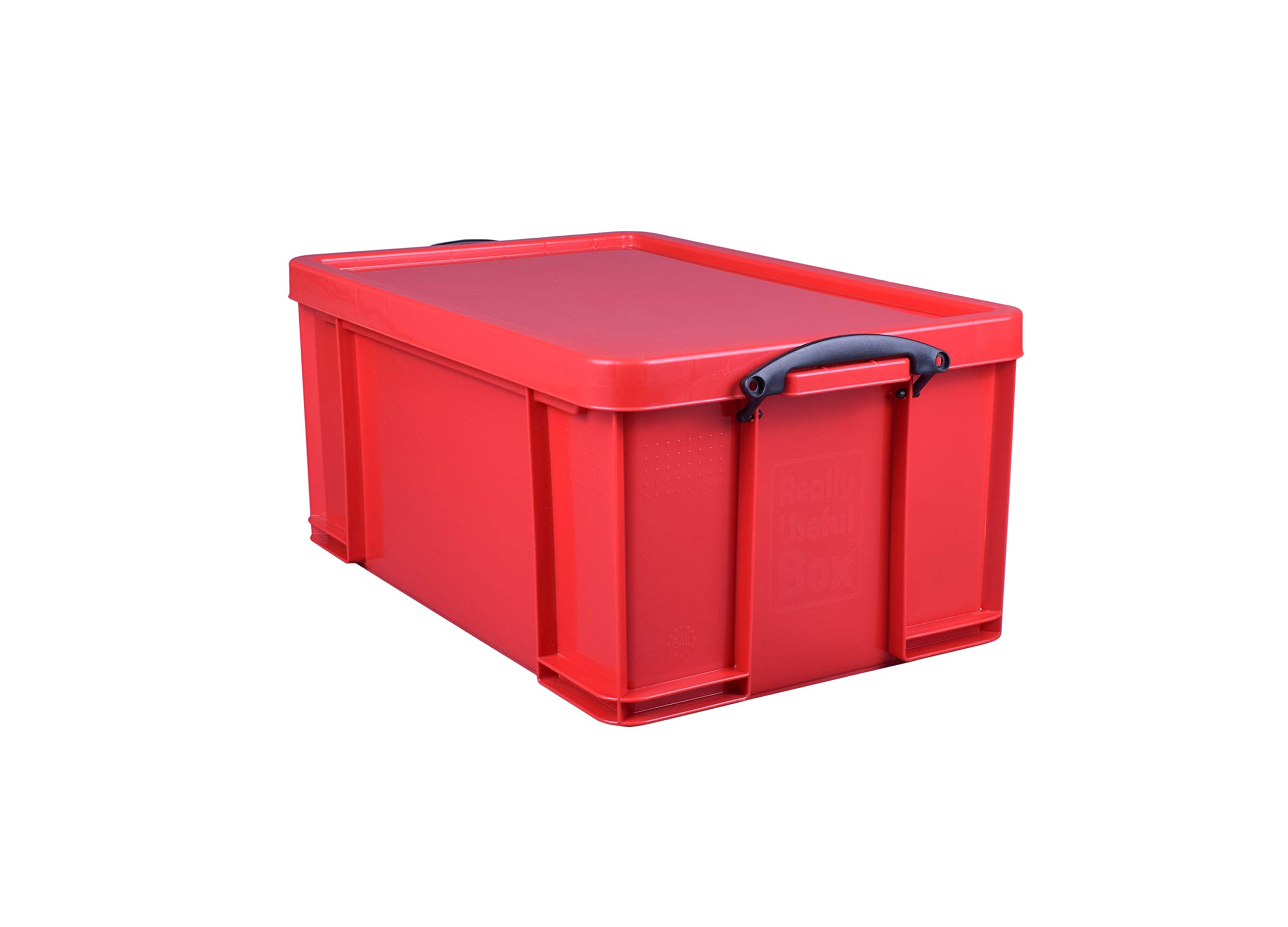 Really Useful 64-Liter Storage Box - Durable Solid Red Plastic Container for Home, Office & Garage Organization | Perfect for Storing Toys, Tools & Supplies