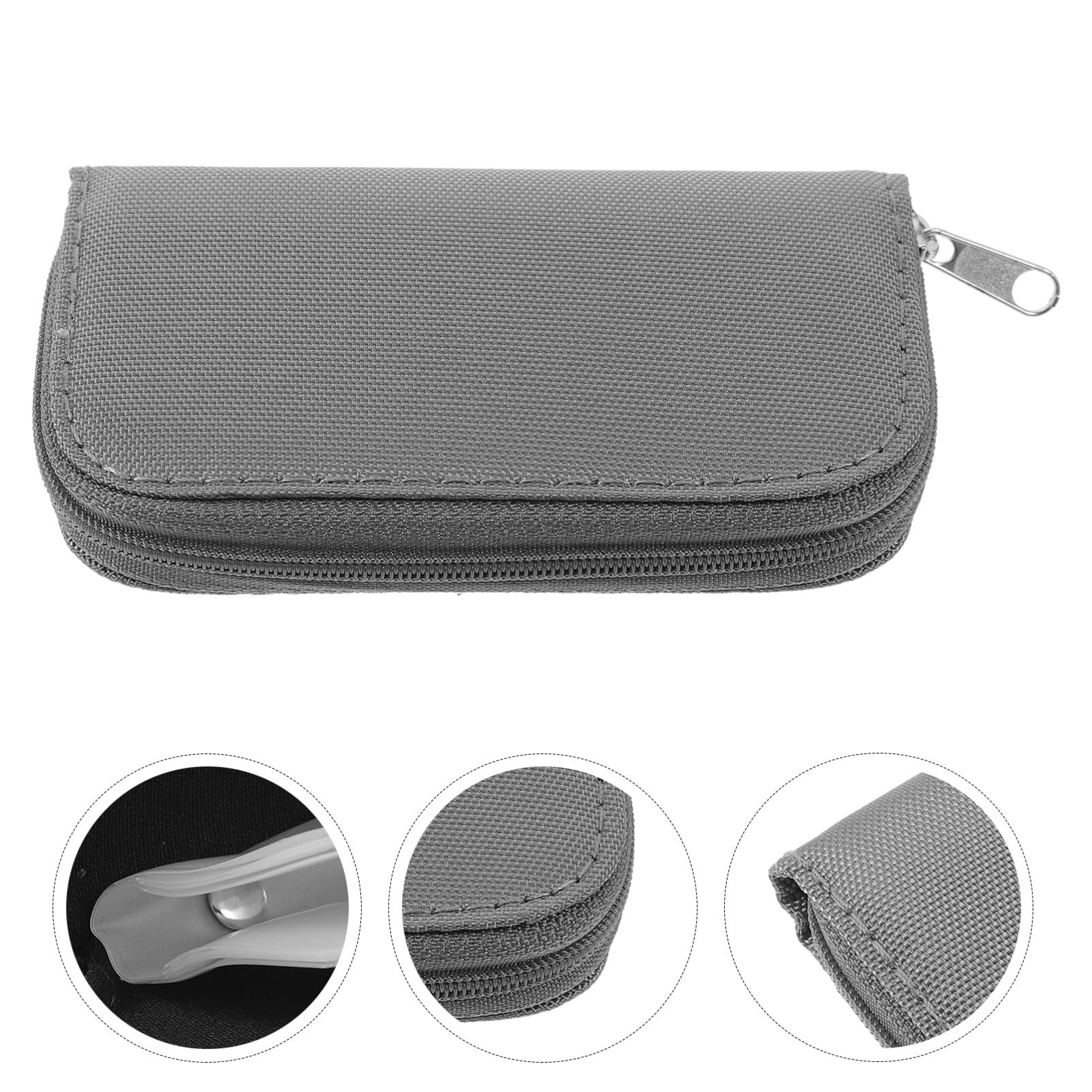 OSALADI Memory Card Carrying Case - Waterproof SD Card Storage Organizer with Zipper - Holds 24 SD/Micro SD Cards - Portable Memory Card Holder for Photographers, Travel & Camera Gear Organization