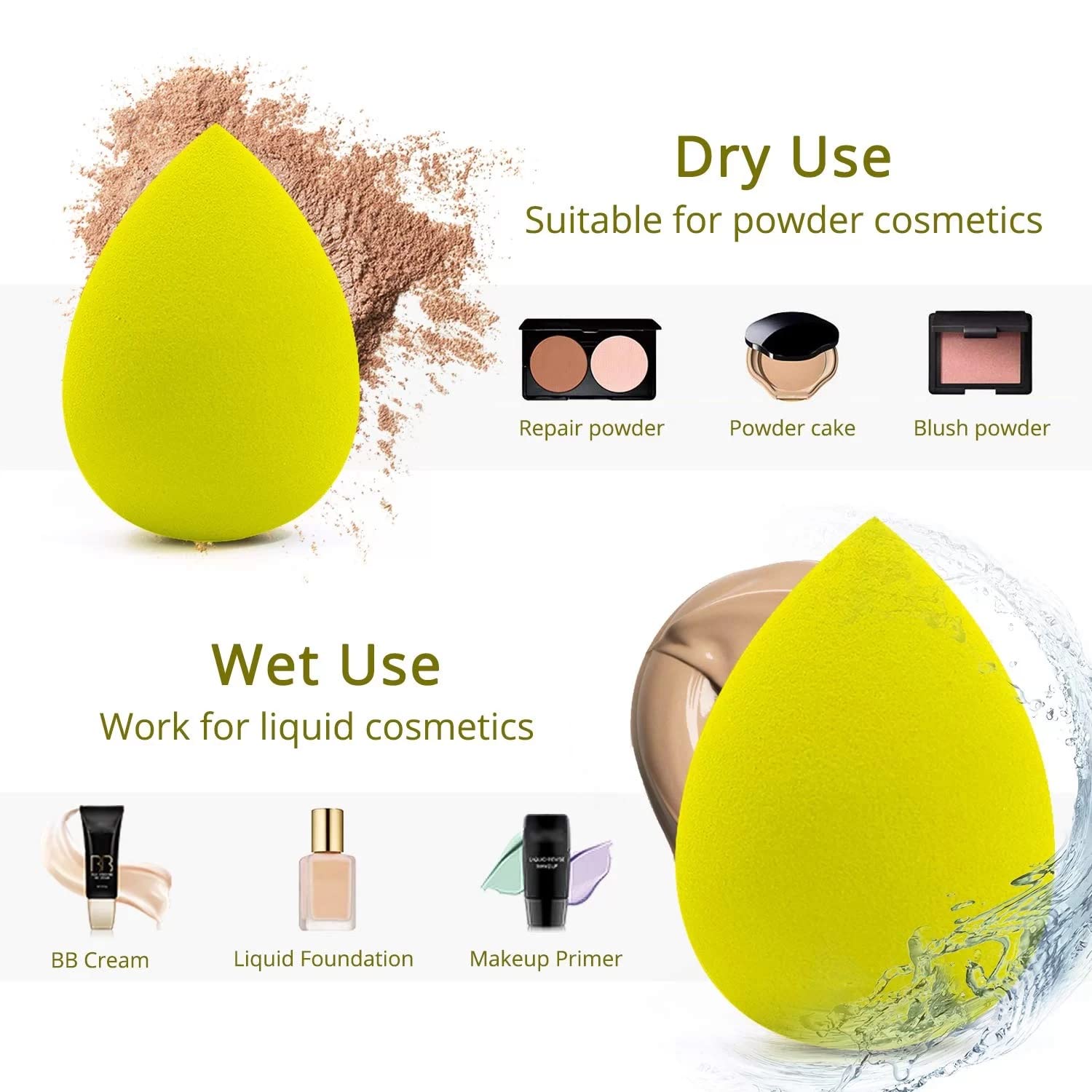 Gonegal 7-Piece Makeup Sponge Blender Set - Professional Beauty Blender for Liquid, Powder & BB Cream Foundation - Perfect for Daily Makeup Application & Travel