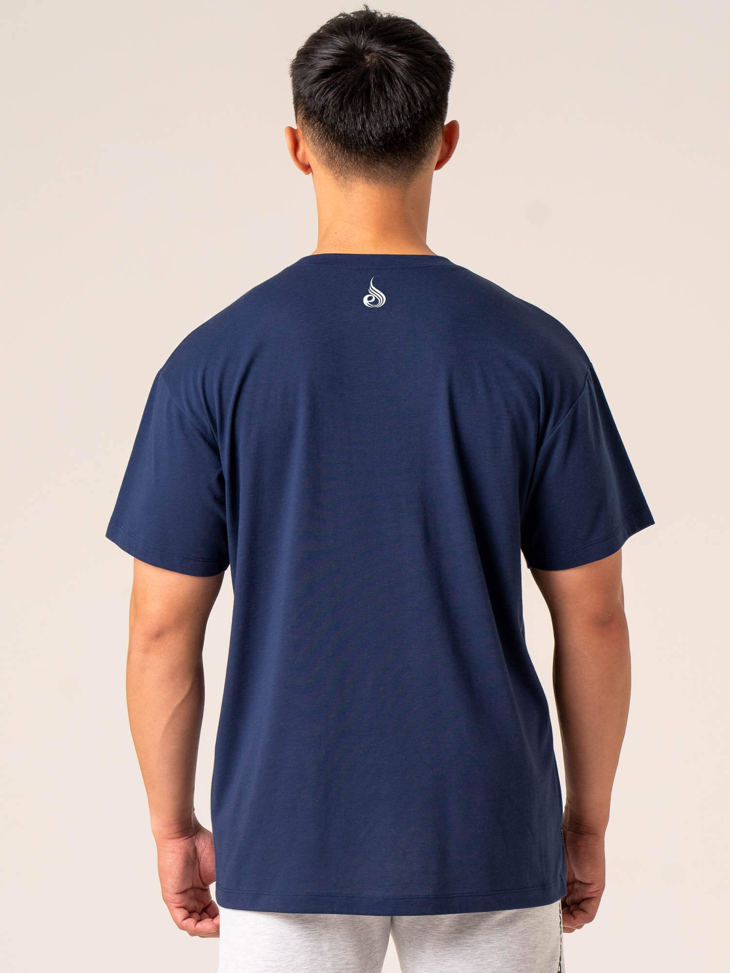 Emerge Oversized T-Shirt for Women - Soft & Comfortable Navy Blue Cotton Tee - Perfect for Casual Wear, Loungewear & Street Style