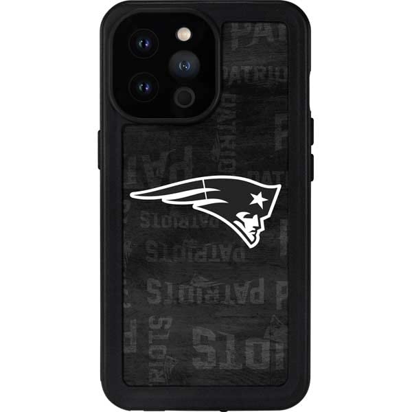 Waterproof iPhone 13 Pro Max Case with NFL New England Patriots Black & White Design | Officially Licensed | Perfect for Football Games, Outdoor Activities & Daily Protection