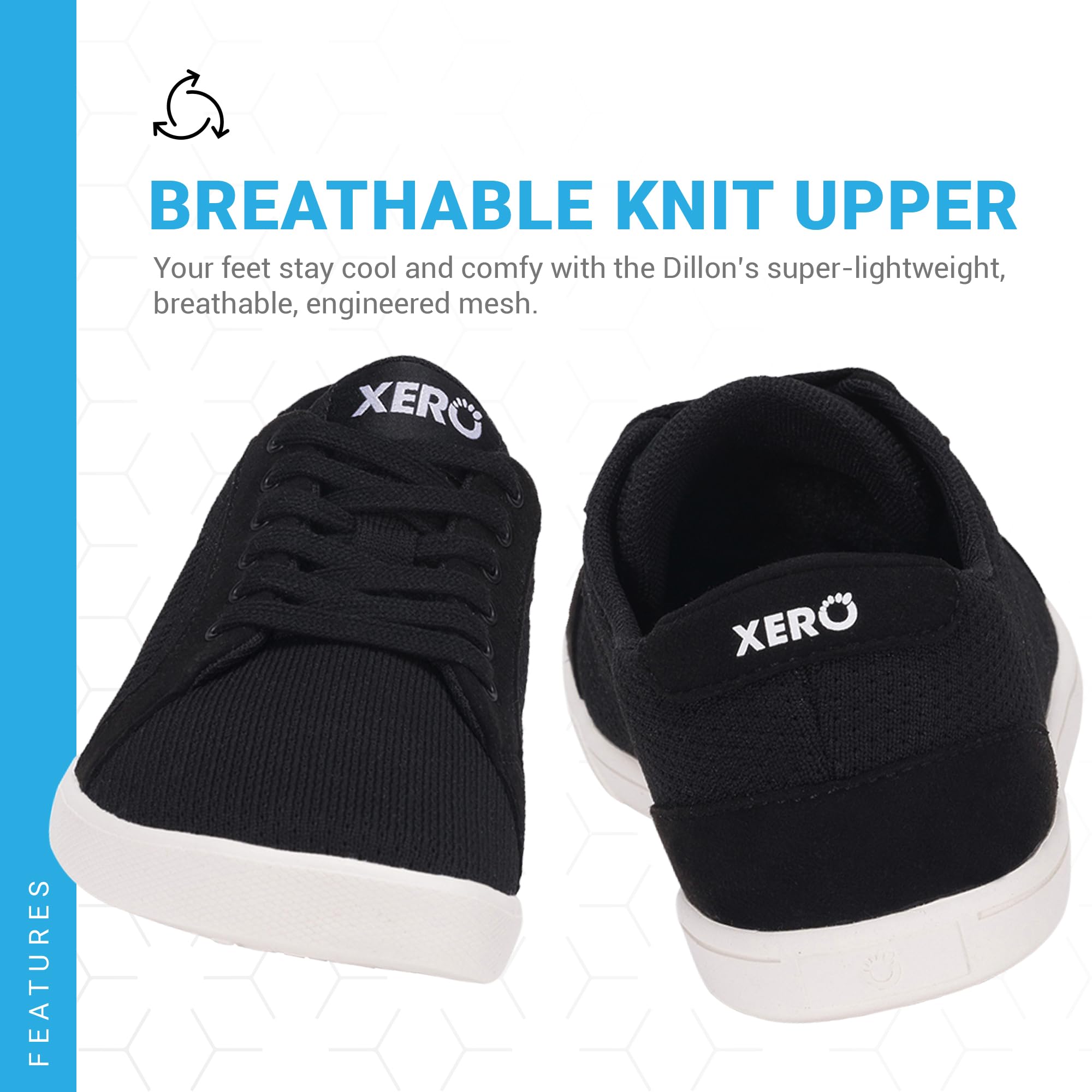 Xero Shoes Dillon Classic - Women's Barefoot Casual Shoes with Breathable Mesh | Zero Drop, Wide Toe Box Minimalist Design | Perfect for Walking, Running & Everyday Comfort