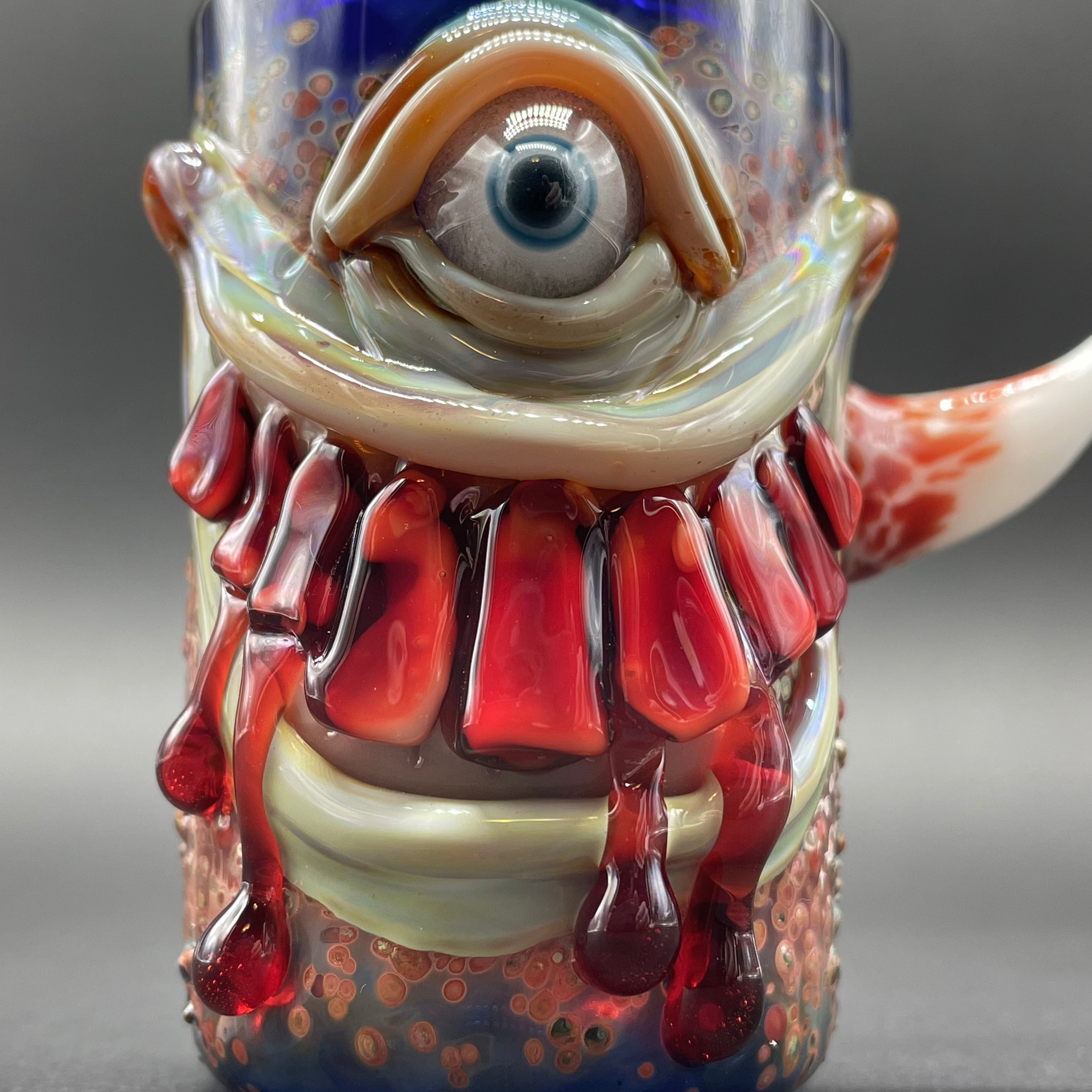 Funny Beware I Bite Shot Glass - 2oz Novelty Drinking Cup for Parties, Gifts & Bar Decor - Perfect for Halloween, Bachelor Parties & Themed Events