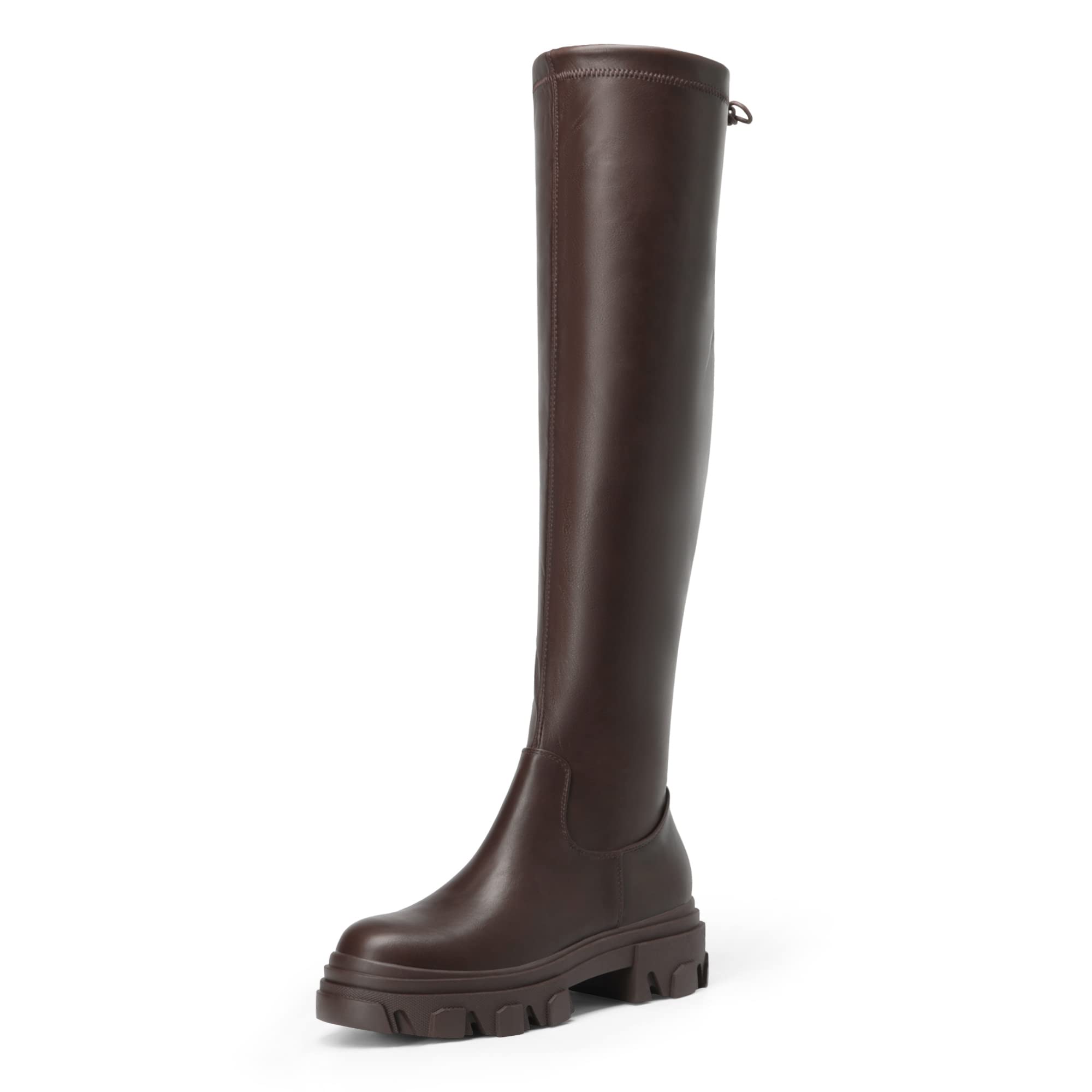 DREAM PAIRS Women's Over The Knee Platform Thigh High Boots - Stretchable Long Boots with Chunky Lug Sole for Fall & Winter | Perfect for Casual Outfits, Date Nights & Cold Weather Fashion