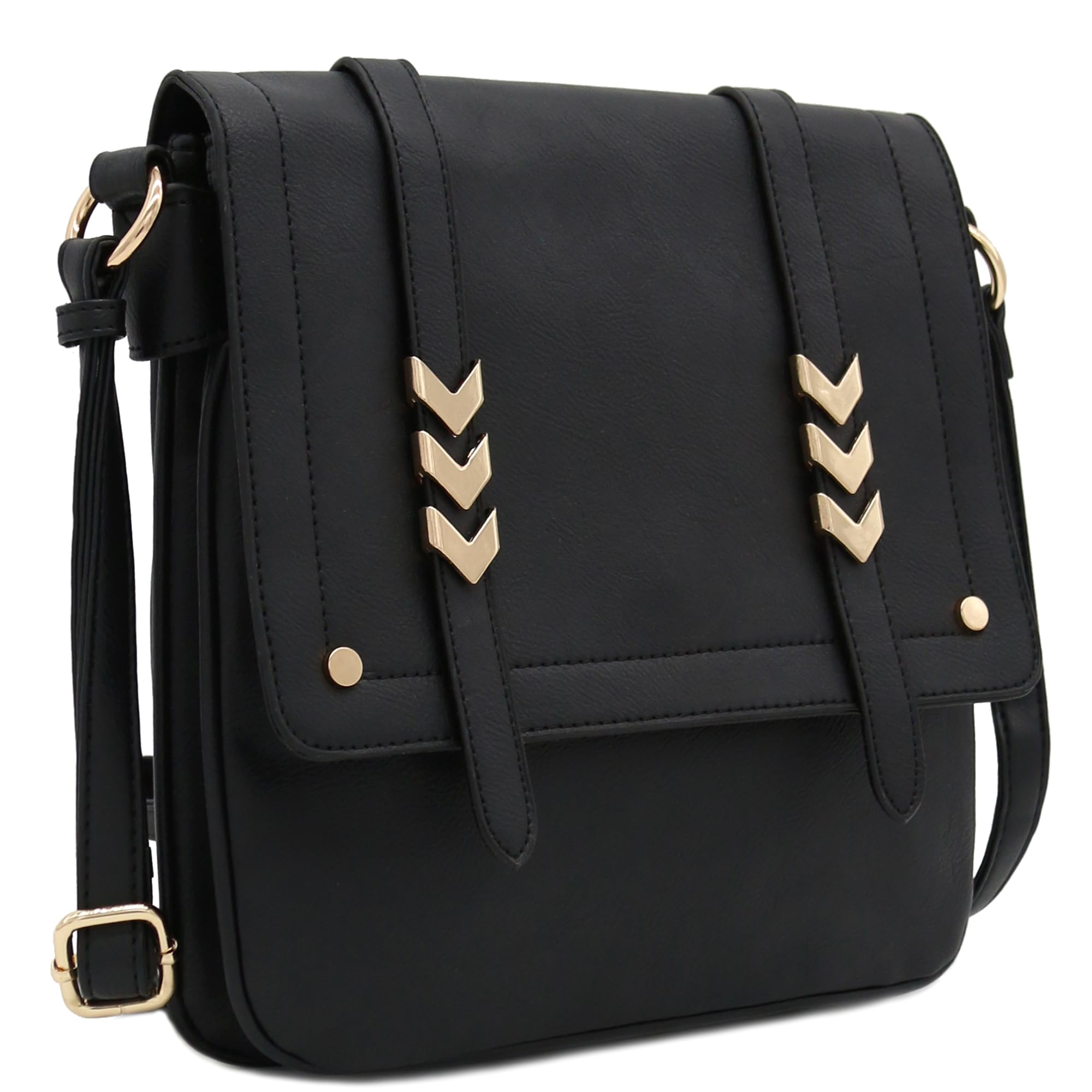 ALYSSA Double Compartment Large Flapover Crossbody Bag for Women - Stylish Leather Shoulder Purse with Adjustable Strap, Perfect for Work, Travel & Everyday Use