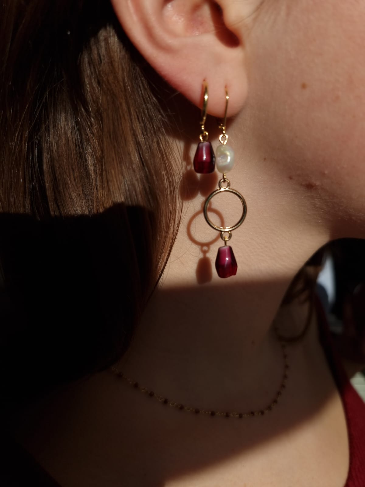 Persephone Pomegranate Stud Earrings - Handmade Sterling Silver Jewelry for Women - Perfect Gift for Birthdays, Anniversaries & Special Occasions - Elegant Everyday Wear & Party Accessories