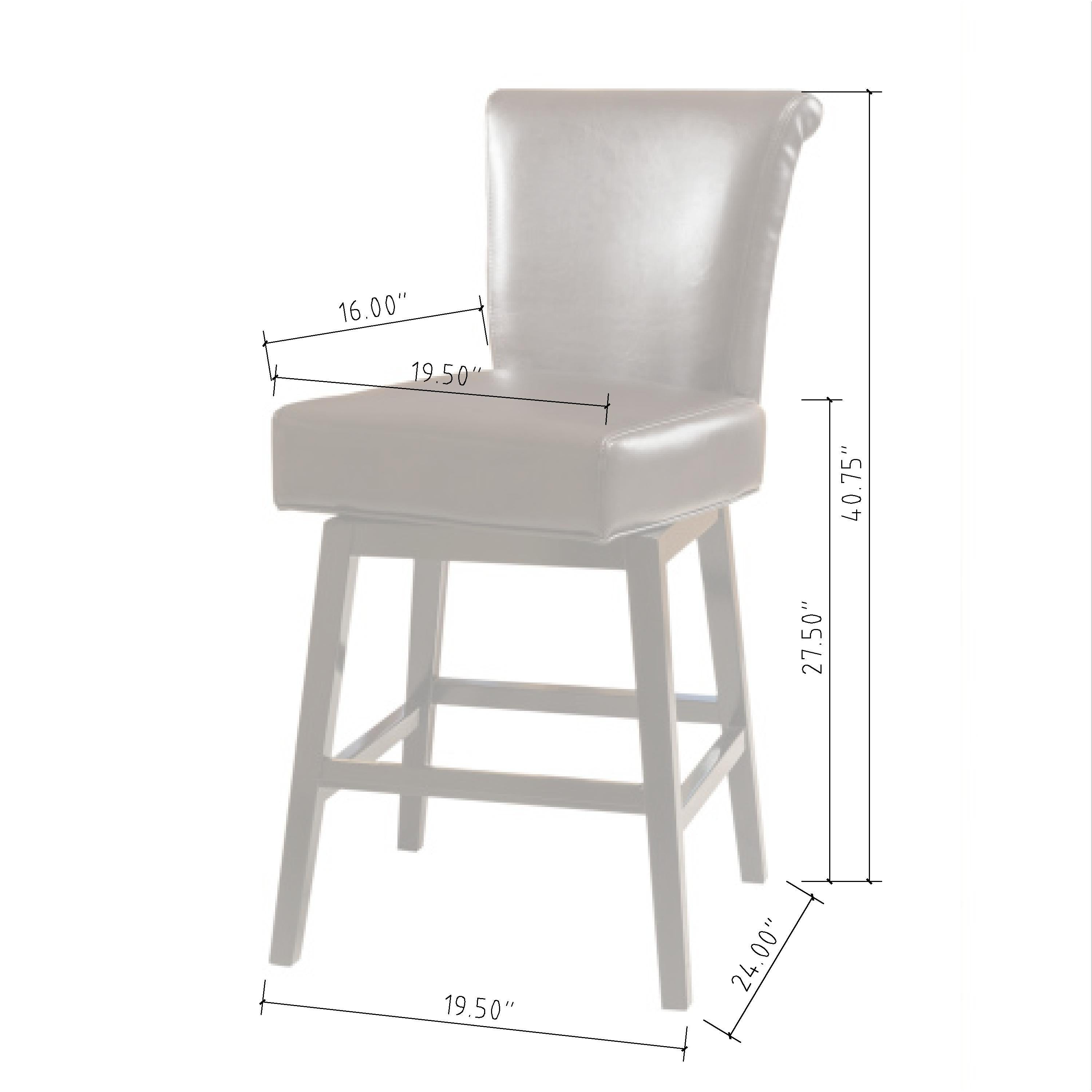 28 Inch PU Leather Swivel Bar Stool - Adjustable Height Counter Stool for Kitchen Island, Breakfast Nook & Home Bar - Modern Dining Stool with 360° Rotation & Comfortable Cushion