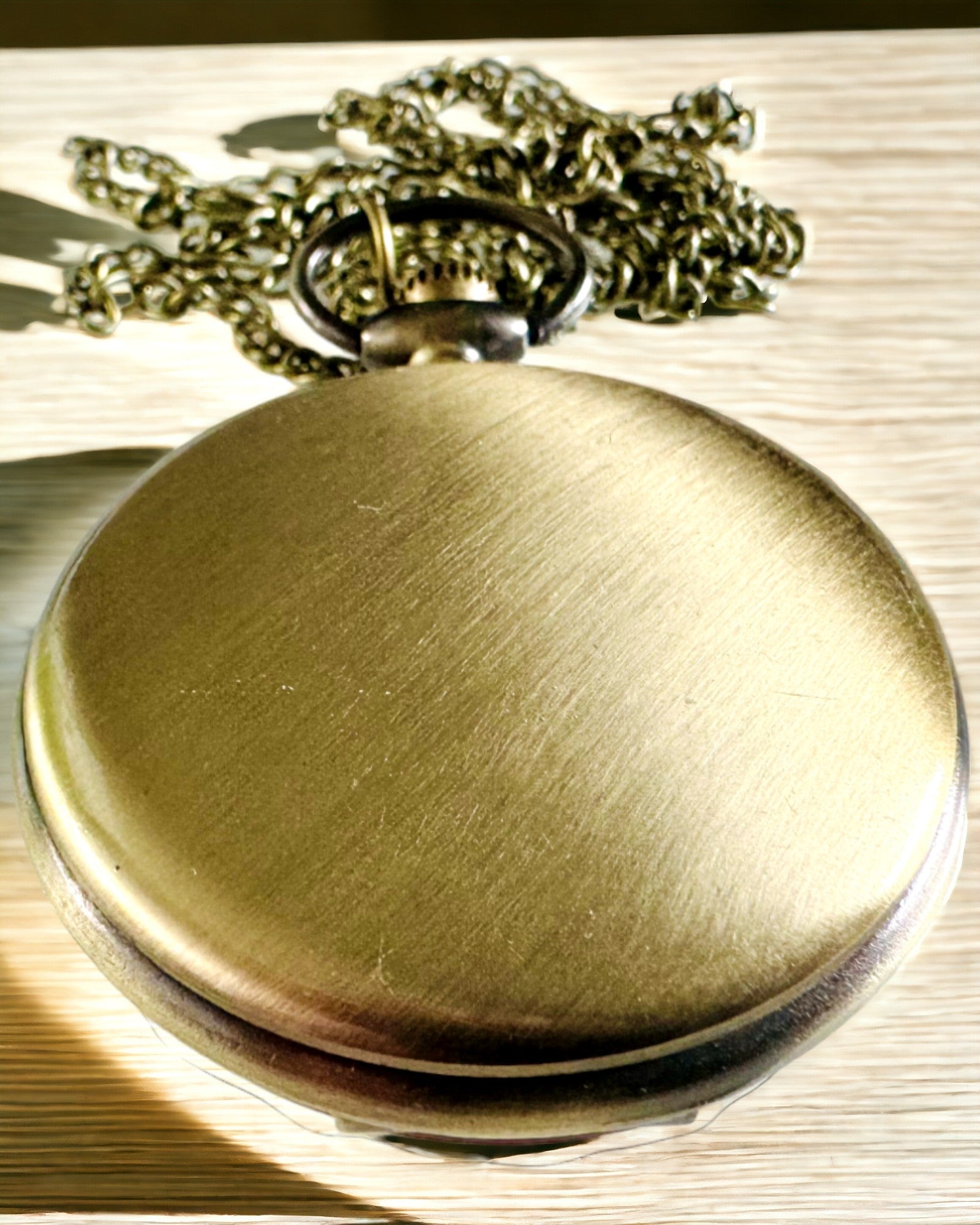 Vintage Style Personalized Pocket Watch - Brushed Gold Finish - Perfect for Weddings, Gifts & Collectibles