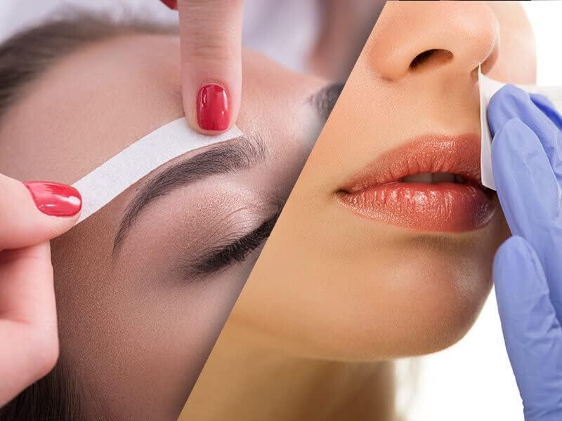 Ghelonadi Ready-to-Use Cold Wax Strips for Eyebrows, Face, Upper Lip & Chin - Hair Removal Waxing Kit for Women & Girls (1 Count) - Perfect for At-Home Salon Smooth Skin Care