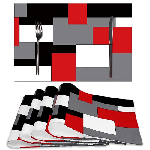 Red Grey Black White