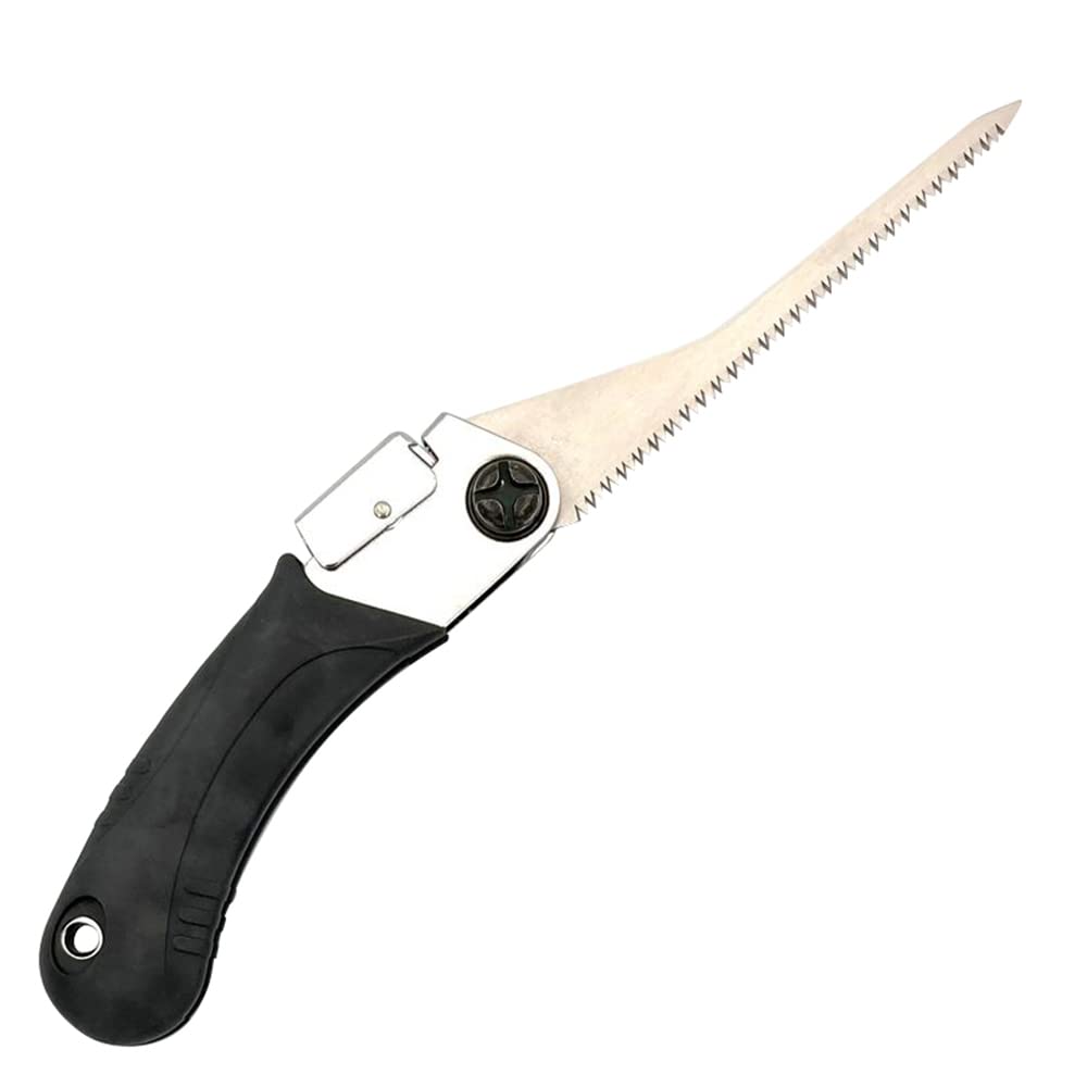 Ishisawa Industrial Folding Hand Saw 4.7 Inch (120mm) - Compact Portable Wood Cutting Tool for Camping, DIY Projects & Outdoor Activities