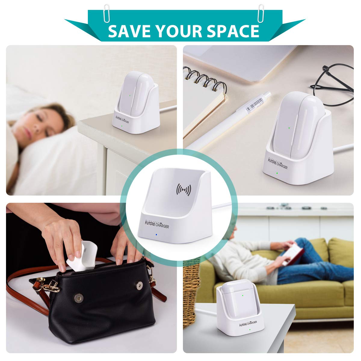 Wireless Charger for AirPods Pro 2/3/4 - Fast Charging for Home & Travel