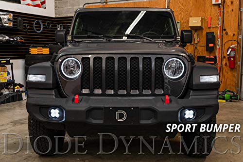 Diode Dynamics SS3 LED Fog Light Kit - Compatible with 2020-2024 Jeep Gladiator, Yellow SAE Fog Lights for Off-Road & Night Driving - High-Performance LED Fog Lights for Enhanced Visibility in All Weather Conditions