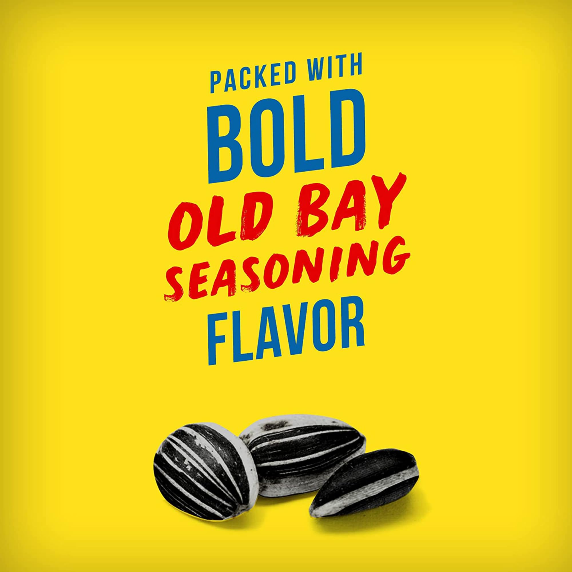 Bigs Old Bay Seasoned Sunflower Seeds - 5.35 oz (Pack of 4) with By The Cup Baseball Card - Perfect for Baseball Games, Snacking & Outdoor Activities