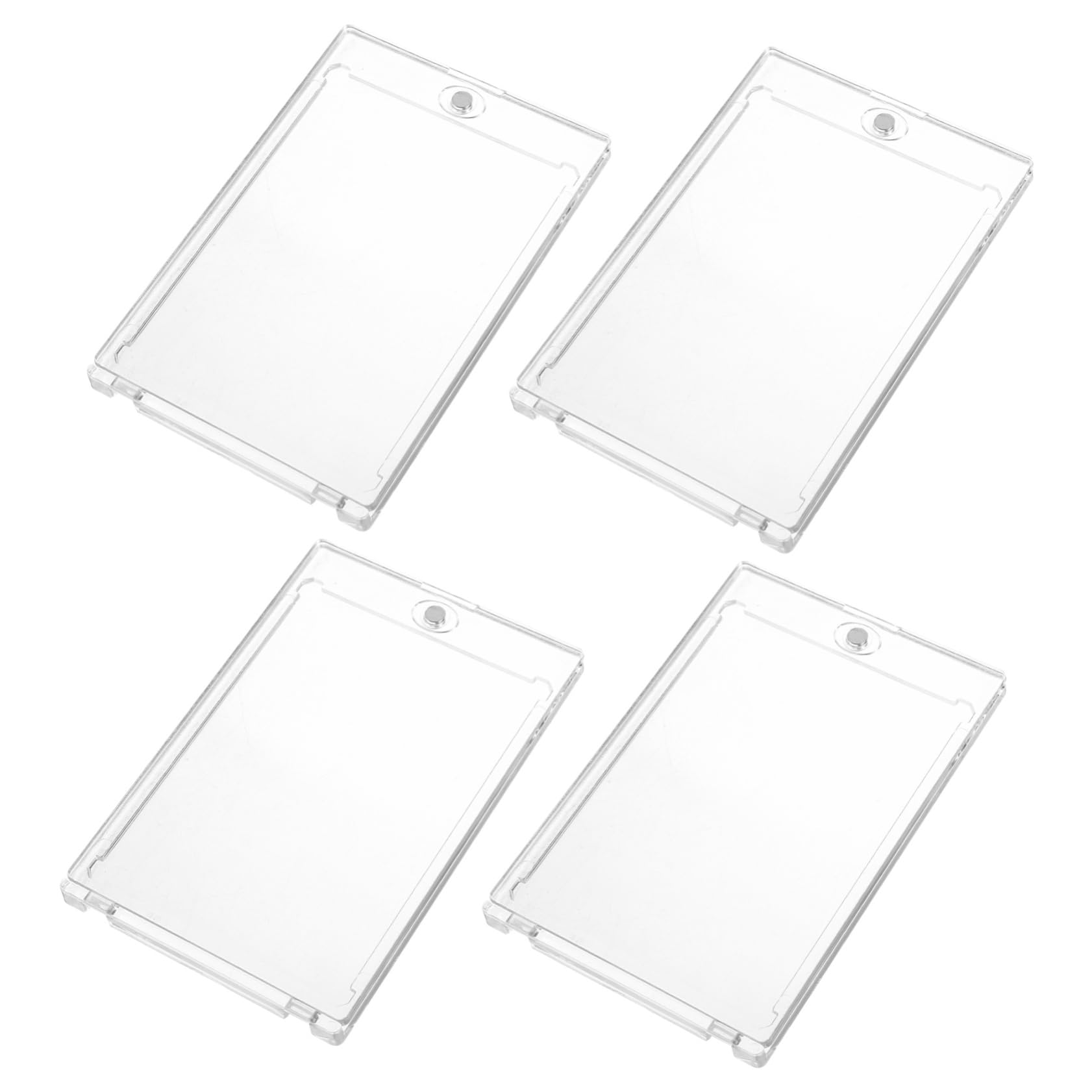 iFundom 4-Piece Magnetic Trading Card Display Case - Hard ABS Plastic Sleeves with High Clarity for Game Cards (Pokemon/Yu-Gi-Oh/MTG) - Perfect for Collectors, Tournaments & Home Display