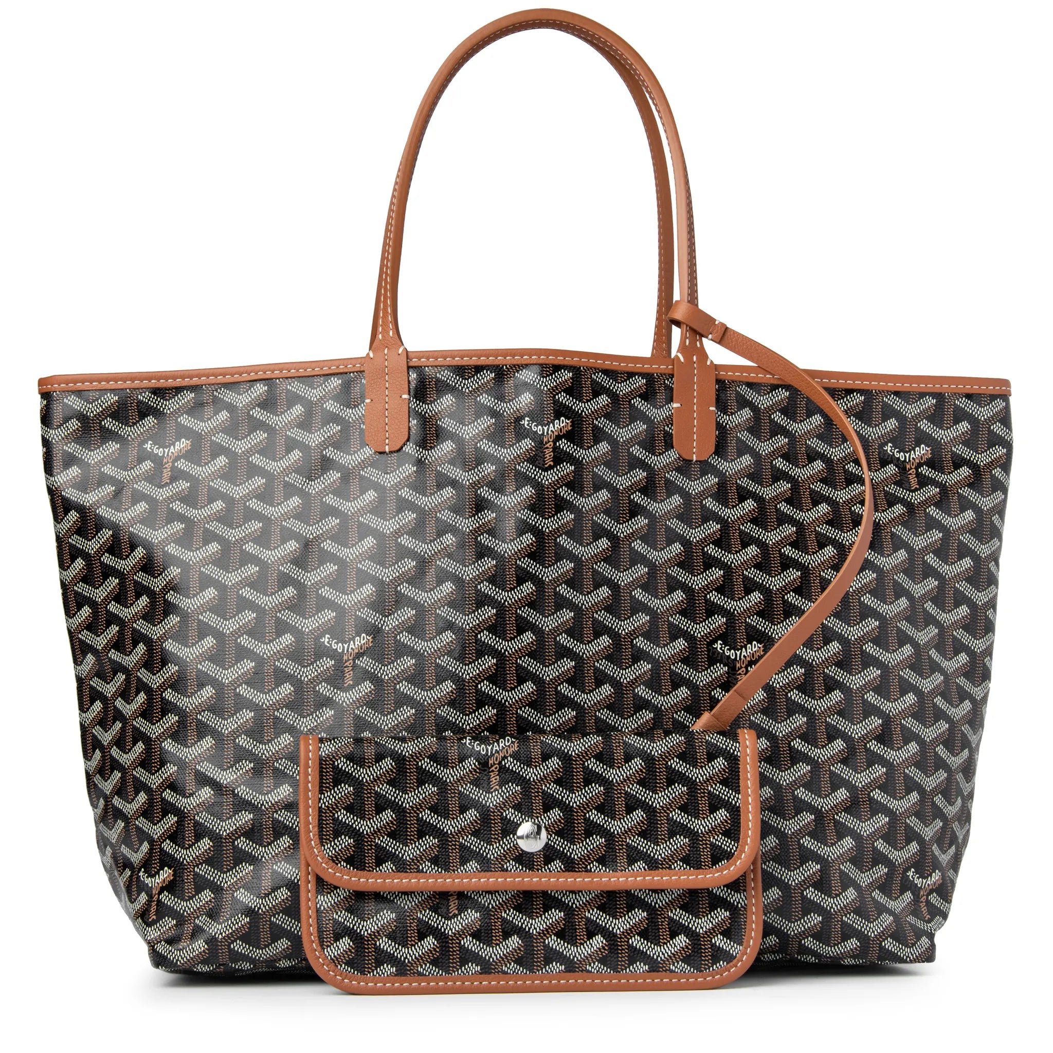 Goyard Saint Louis PM Tote Bag - Black & Tan Luxury Handbag for Women | Perfect for Work, Travel & Everyday Use
