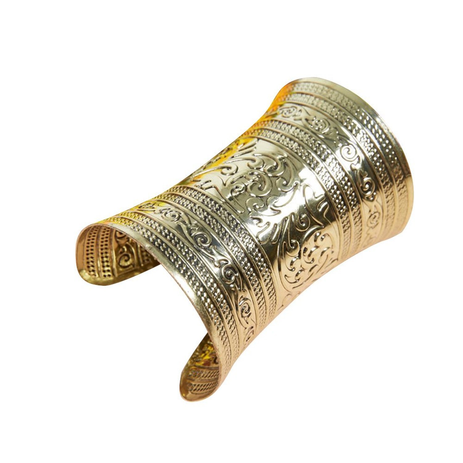 Bronze Tribal Gold Cuff Bracelet - Handmade Cosplay Jewelry & Belly Dance Accessory for Women - Perfect for Renaissance Fairs, Halloween Costumes & Boho Fashion