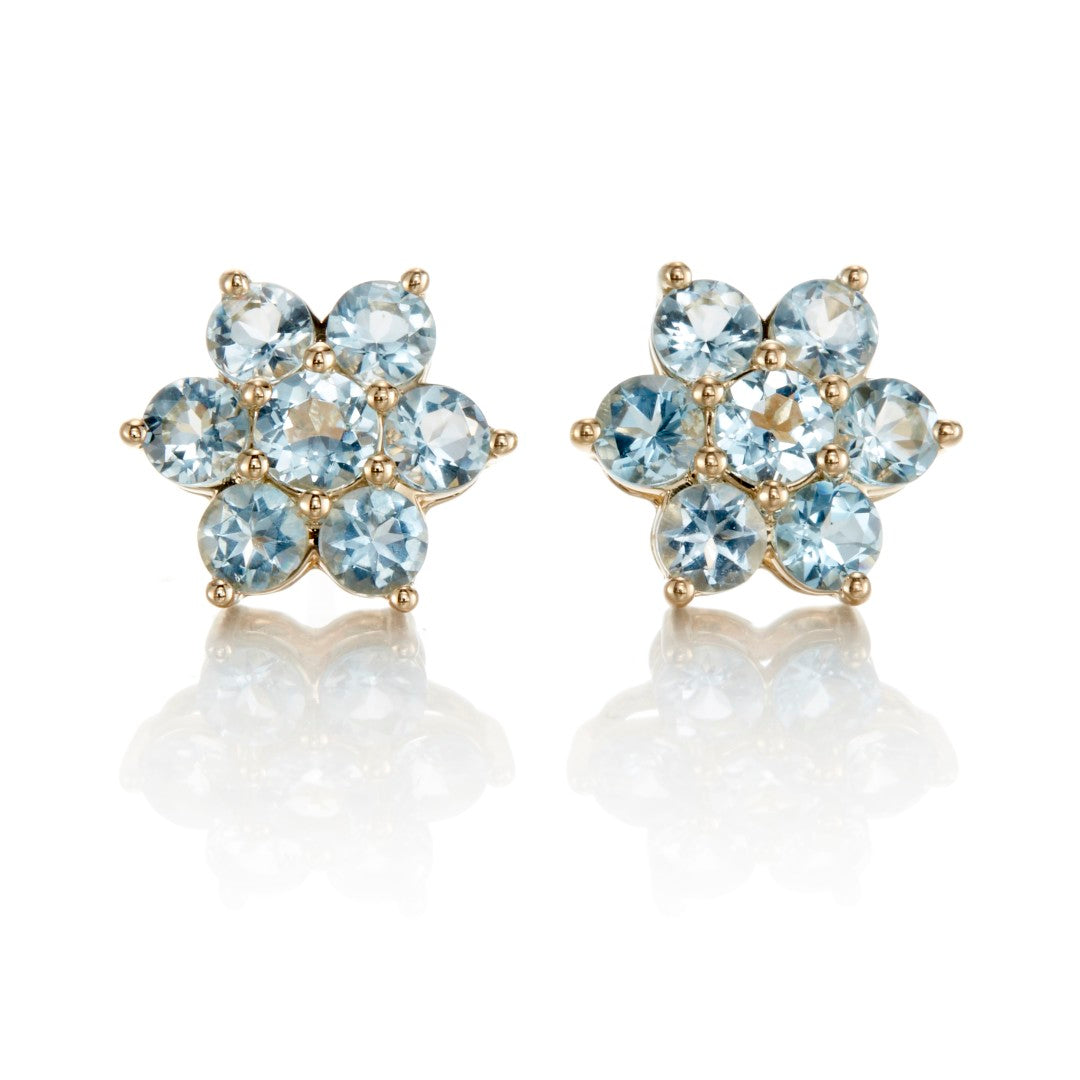 Exquisite Aurora Earrings with Genuine Aquamarine Gemstones – Perfect for Weddings, Parties & Special Occasions