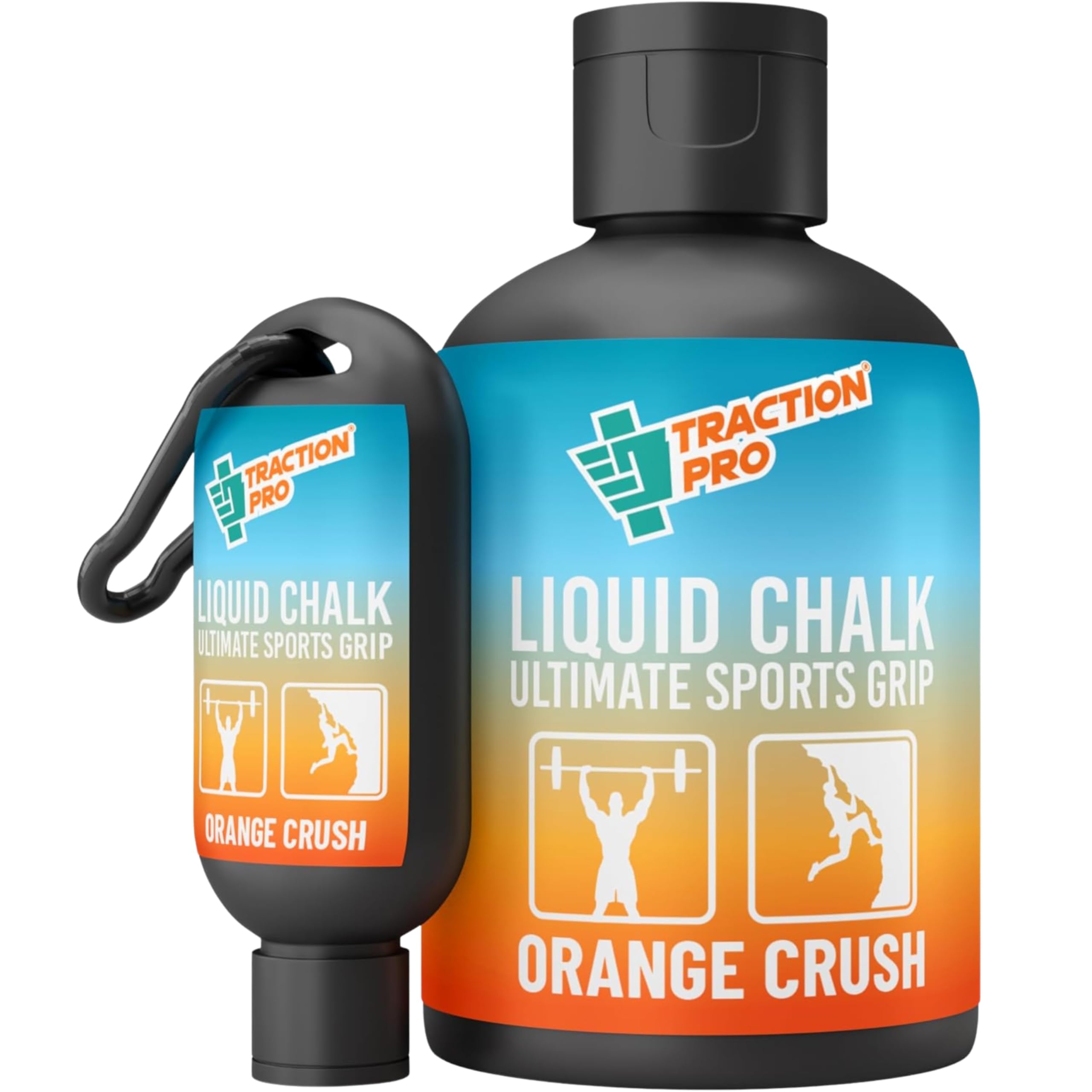 Premium Liquid Chalk 50ml & 250ml - Orange Scented Non-Toxic Climbing Chalk for Rock Climbing, Weightlifting & Gymnastics | Fast Drying, Long Lasting & Mess-Free Hand Grip Enhancer for Gym, Pole Dancing & Workout | Ideal for Sweaty Hands During Intense Training Sessions
