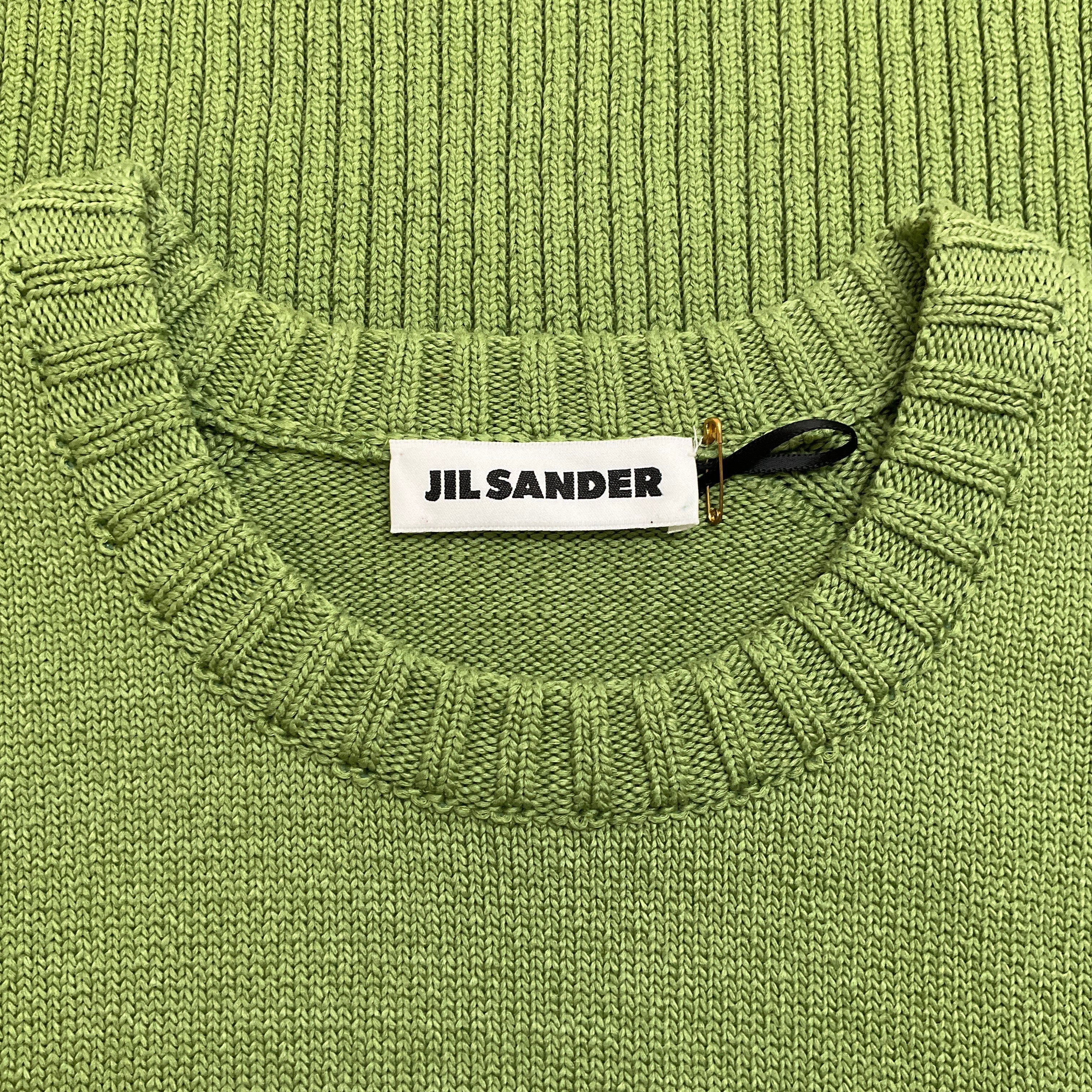 Jill Sander Green Sleeveless Ribbed Knit Dress for Women - Elegant Bodycon Summer Dress for Party, Wedding & Cocktail Events