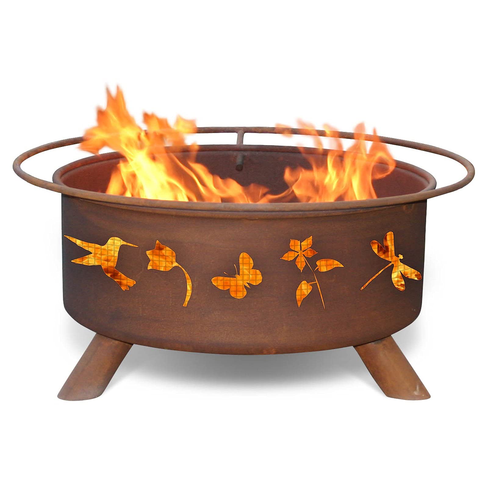Patina Products F110 30-Inch Steel Fire Pit for Garden, Backyard, and Outdoor Decor - Perfect for Camping, Patio, and Bonfire Nights