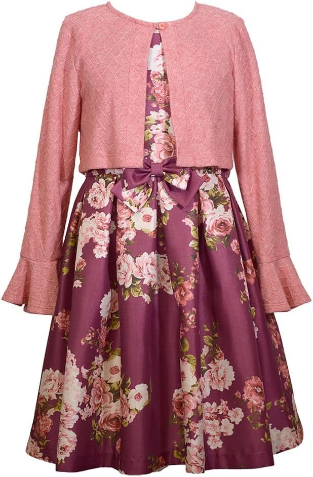 Bonnie Jean Girls Thanksgiving Dress with Cardigan - Cute Holiday Outfit for Family Gatherings & Fall Photoshoots