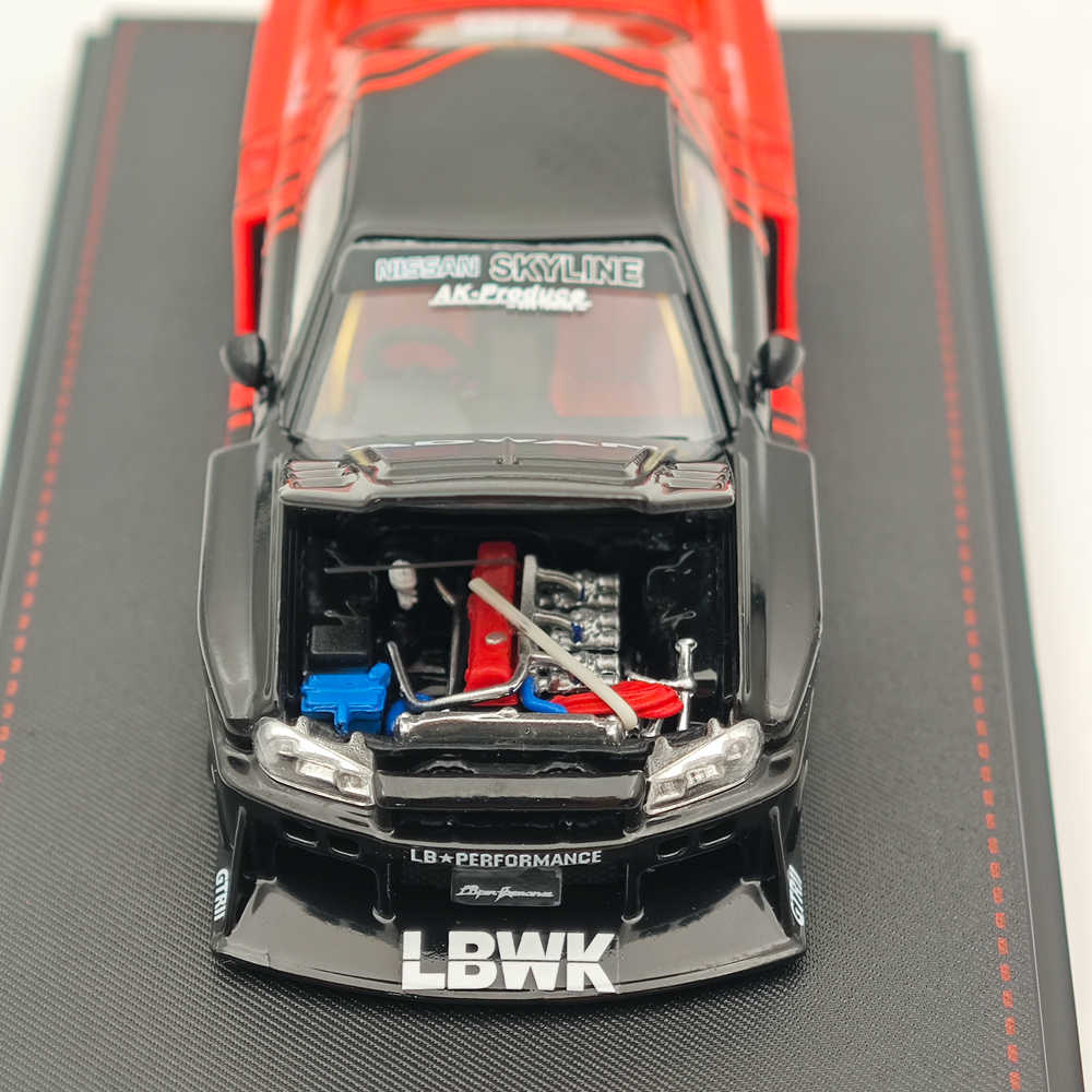 1:64 Scale Nissan Skyline LBWK ER34 Super Silhouette Diecast Model Car - Street Weapon Series with ADVAN Design - Perfect for Collectors, Racing Enthusiasts, and Display Showcases
