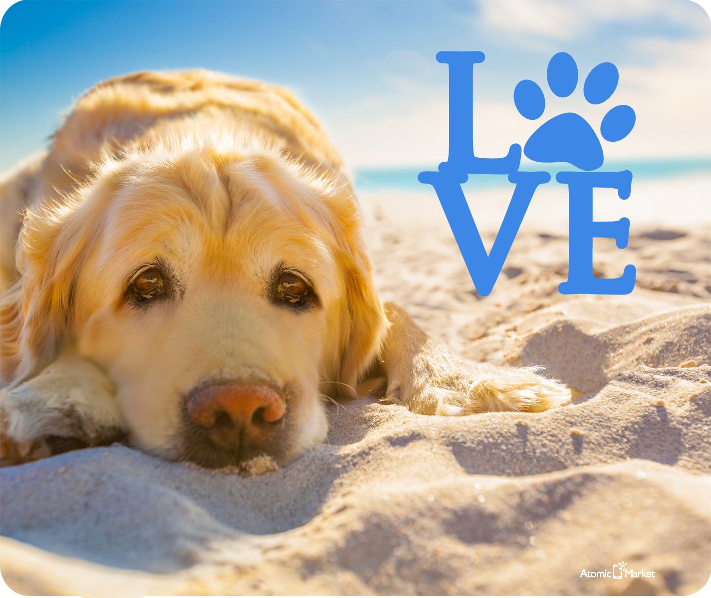 Premium Golden Retriever Paw Print Mouse Pad - Non-Slip Thick Gaming Mousepad for Office & Home Use - Cute Dog Lover Gift for Computer & Laptop Users