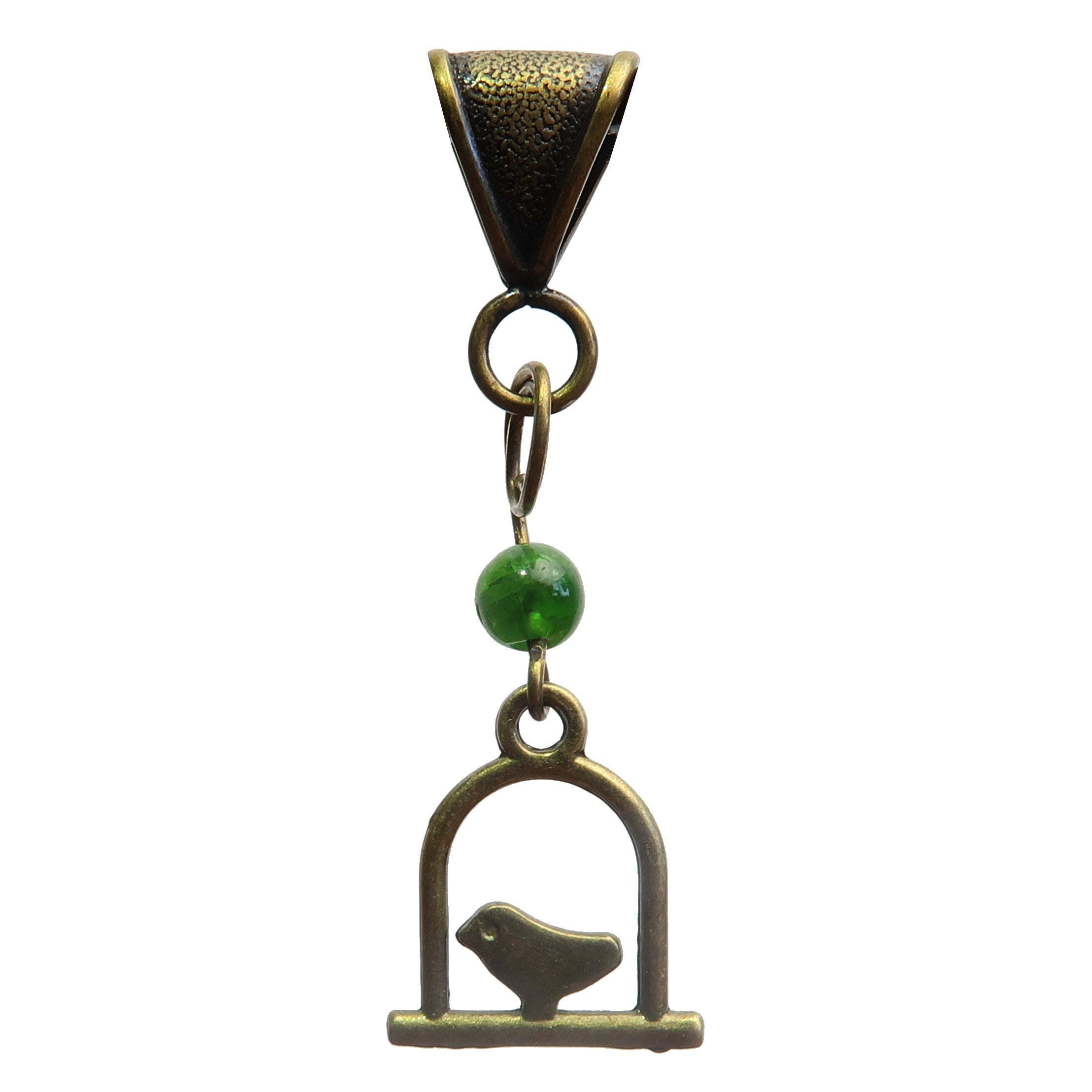 Green Diopside Gemstone Bird Pendant with Brass Chain - Elegant Bohemian Jewelry for Women, Perfect for Casual Wear & Special Occasions