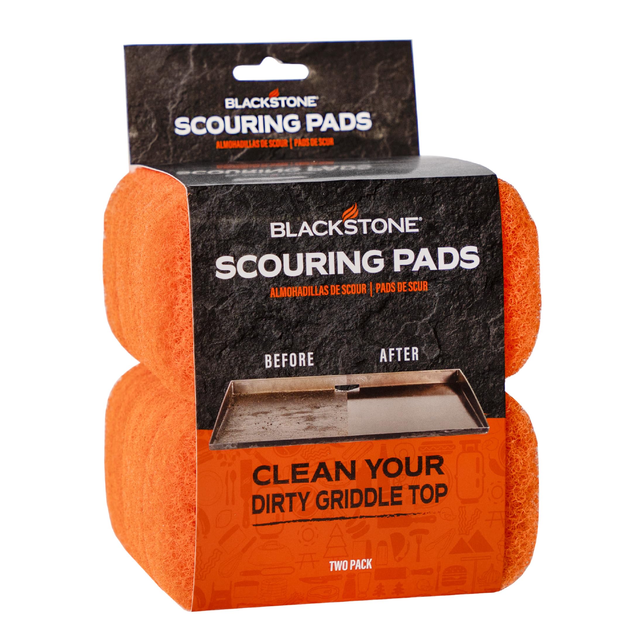Blackstone Griddle Scrub Pads (10-Pack) - Heavy Duty BBQ Grill & Cooktop Cleaning Pads for Baked-On Food, Grease & Cooking Oils - Durable Scouring Pads for Griddles, Flat Top Grills & Outdoor Cooking - Perfect for Camping, Tailgating & Backyard BBQs