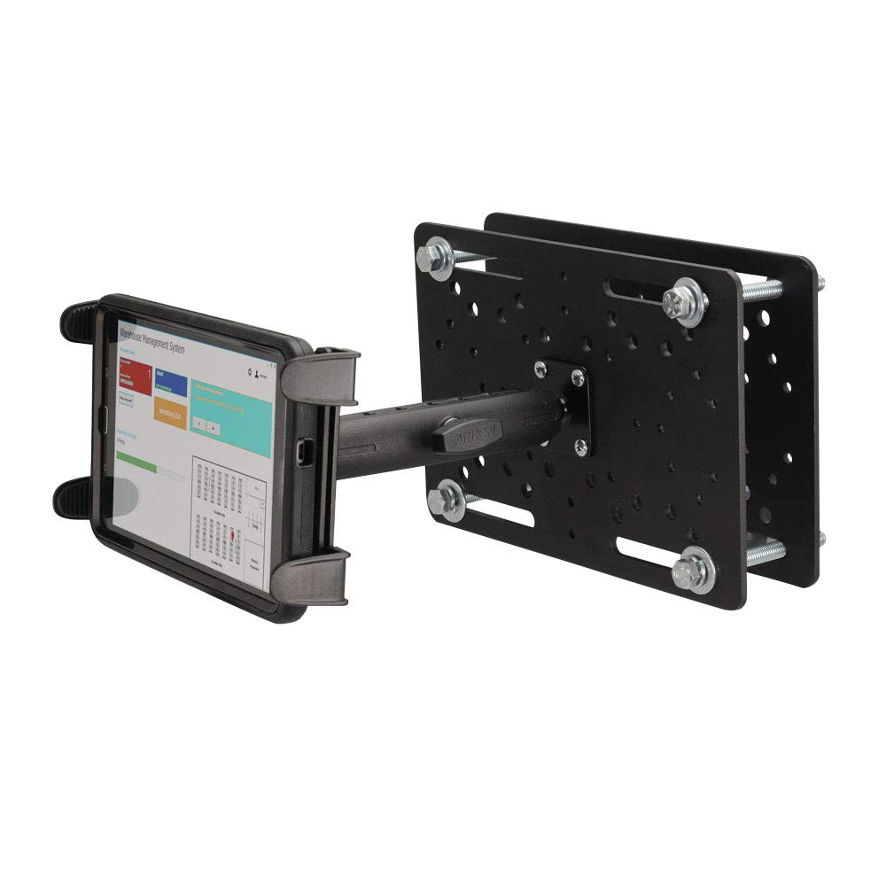 ARKON Heavy-Duty 7.25 Inch Metal Forklift Tablet Mount | Secure Device Holder for Industrial & Warehouse Use | Perfect for iPad, Samsung Tablets in Logistics & Construction Work