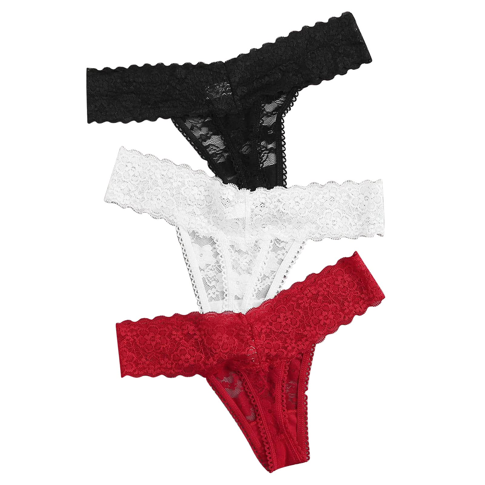 Sexy See-Through Women's Panties - Soft, Stretchable & Breathable Underwear - 3-Pack Hipster Briefs & Thongs for Comfort & Style - Perfect for Date Nights & Lingerie Gifts