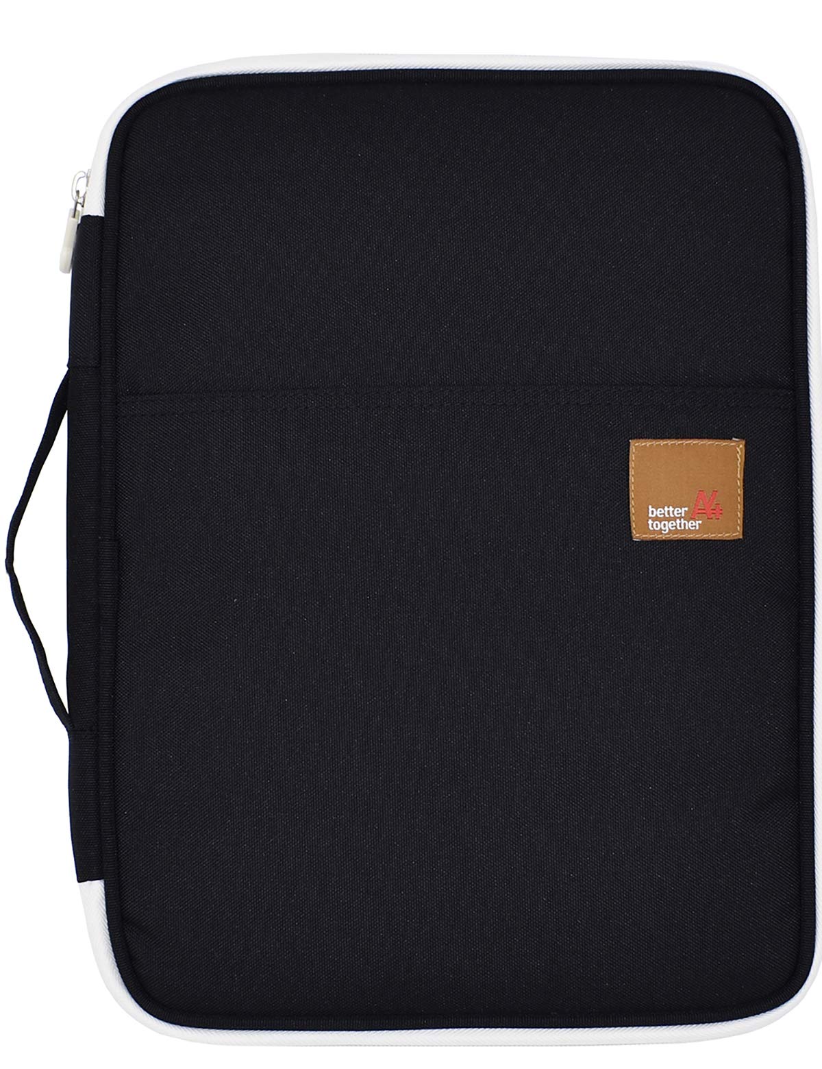 **A4 Travel Document Organizer with Zipper – Portable Office Folder Pouch for Business, School & Travel – Black | Perfect for Passports, Tickets & Important Papers**