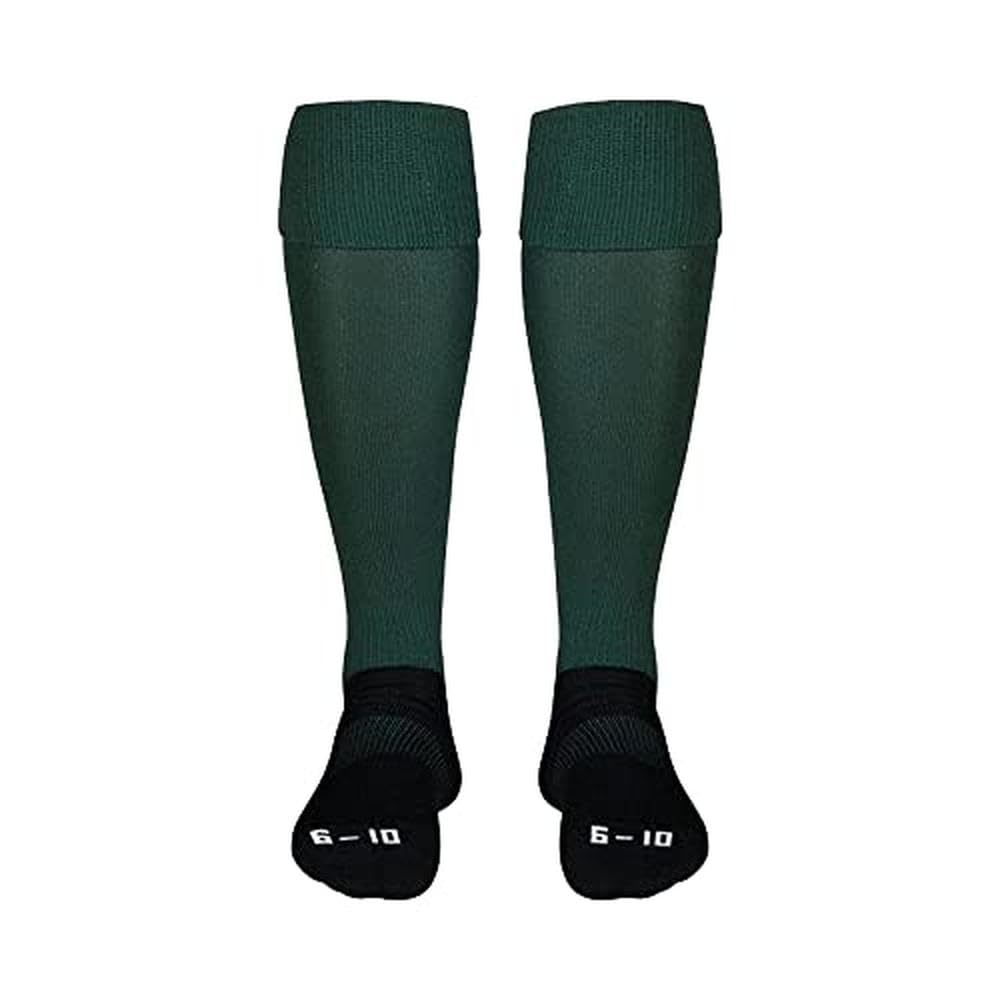 Canterbury Men's Solid Rugby Socks - Forest Green, Large Size - Durable Athletic Socks for Rugby, Football & Sports Training