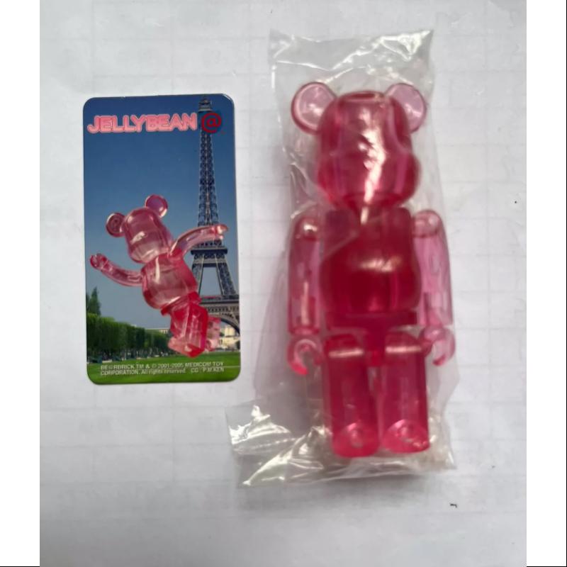 Bearbrick Series 11 JELLYBEAN PINK 100% Collectible Vinyl Art Toy - Limited Edition Pink Bearbrick Figure for Display & Collection - Perfect for Home Decor, Office Display, and Anime Fans Gift