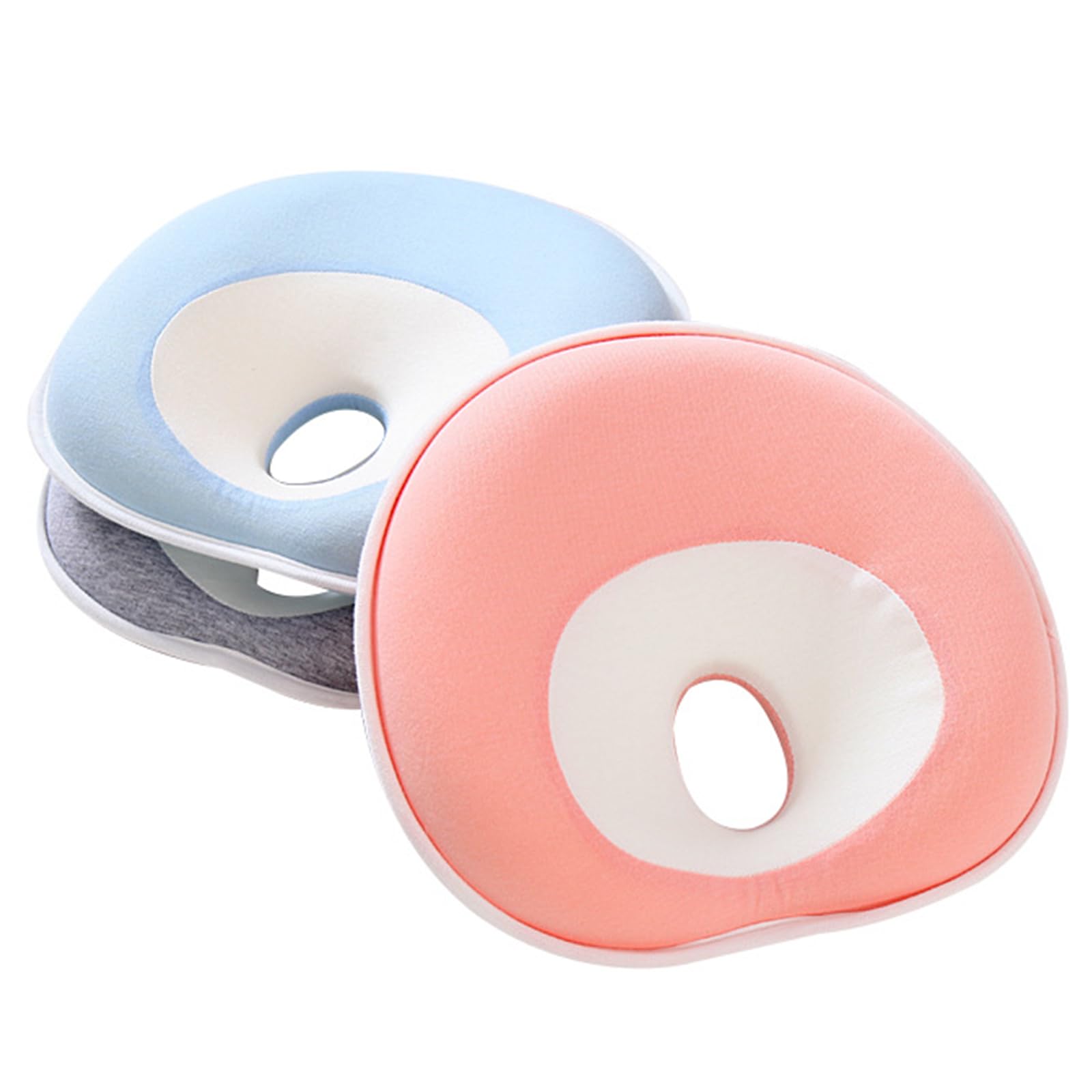 Best Ergonomic Baby Pillow for Flat Head Prevention - Soft Cotton Infant Head Support Cushion for Newborns 0-12 Months - Perfect for Safe Sleep & Tummy Time