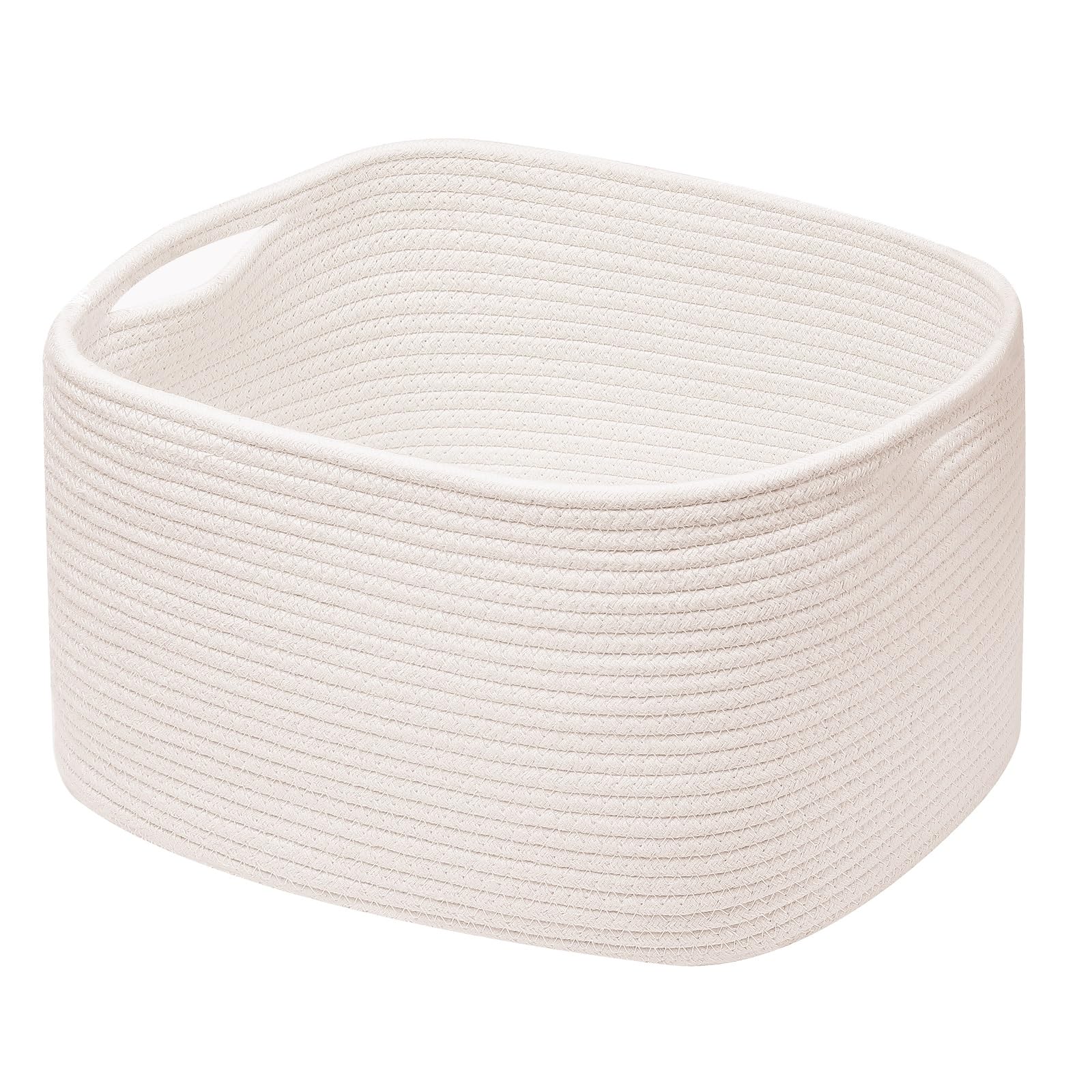 1 Pack Cotton Rope Storage Basket with Handles - 15