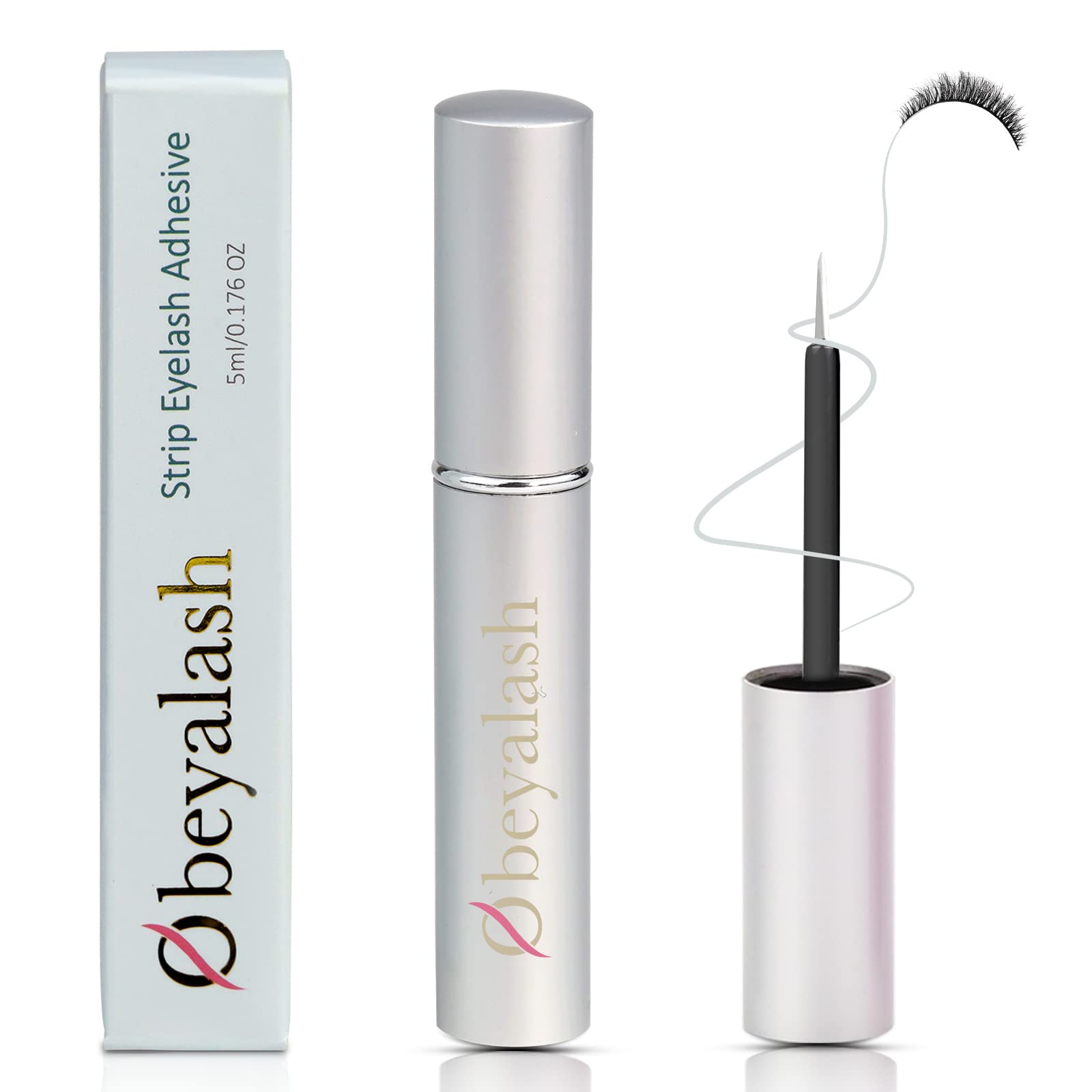 Obeyalash Strong Hold Clear Eyelash Glue - Hypoallergenic Lash Adhesive for Sensitive Eyes - 5ml White - Perfect for Daily Wear, Special Occasions & Professional Makeup Artists