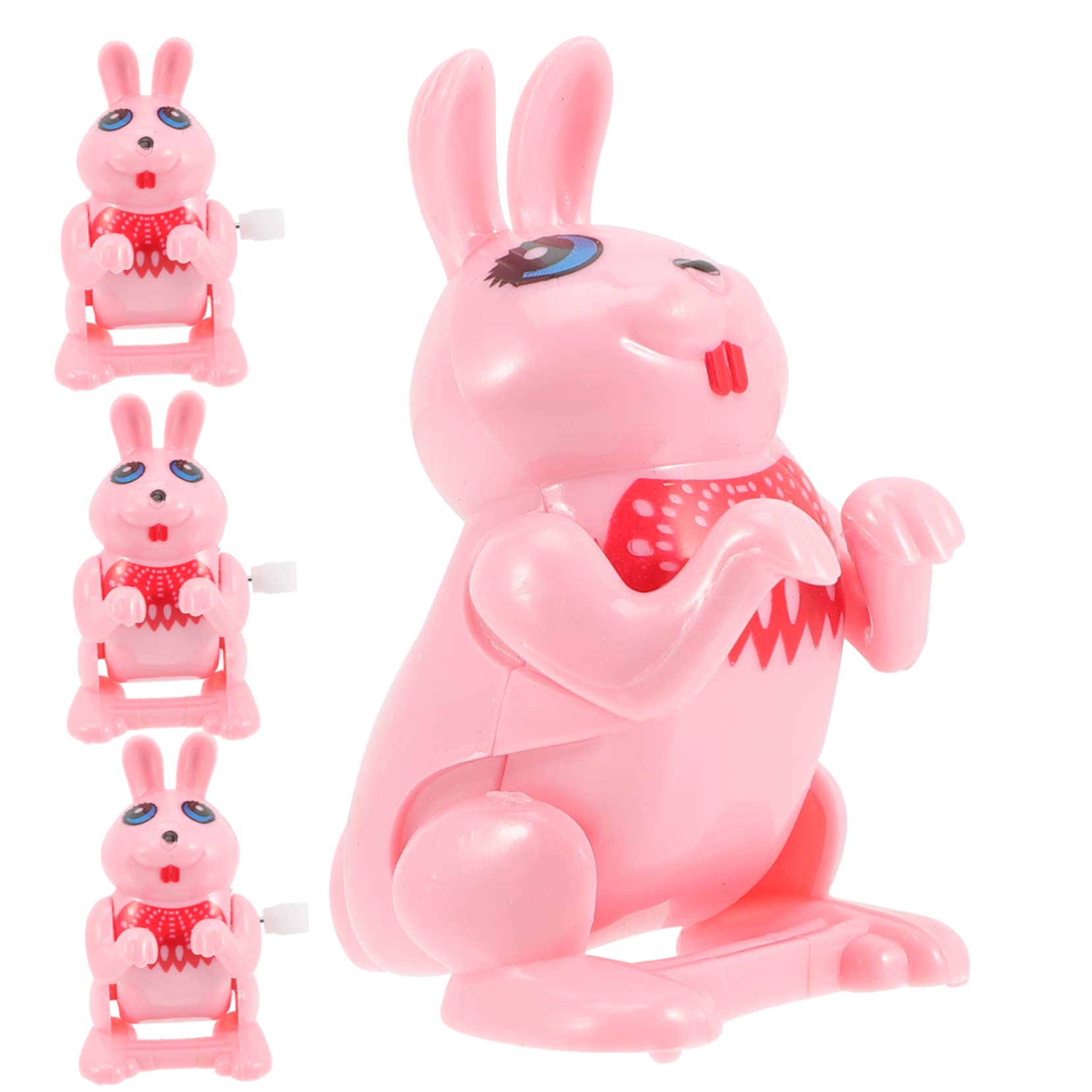 VICASKY 4 Pack Wind Up Rabbit Toys - Plastic Clockwork Bunny Models for Kids, Novelty Table Decor & Fun Collectibles - Perfect for Easter Gifts, Birthday Parties & Home Decoration