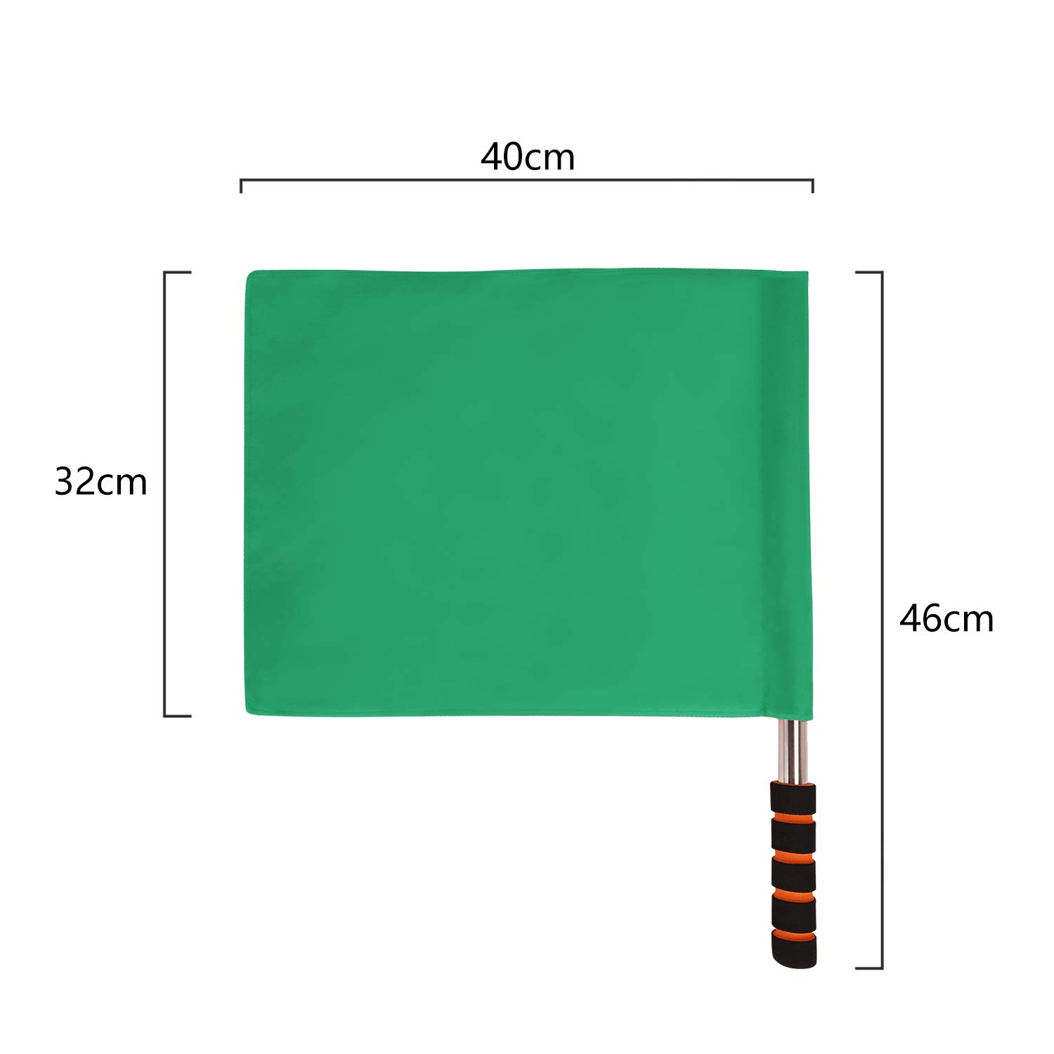 Stainless Steel Sports Referee Flags with Pole - Durable Handheld Signal Flags for Rugby, Soccer, Volleyball & Football - Perfect for Track & Field, Court Training & Athletic Competitions - Essential Linesman Command Flags for Professional & Amateur Sports