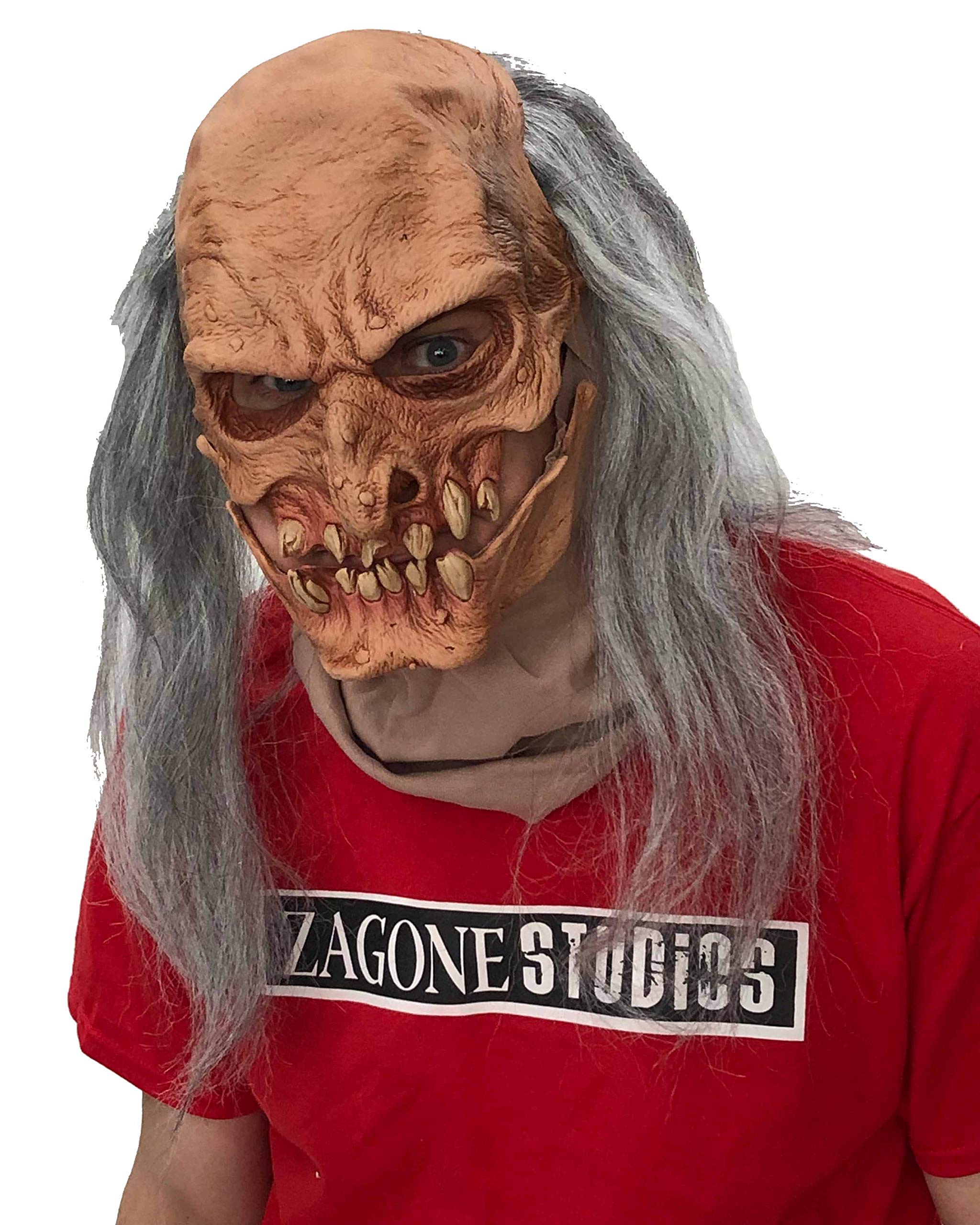 Grave Digger Moving Mouth Mask - Scary Halloween Costume Accessory for Cosplay, Horror Parties & Haunted Houses