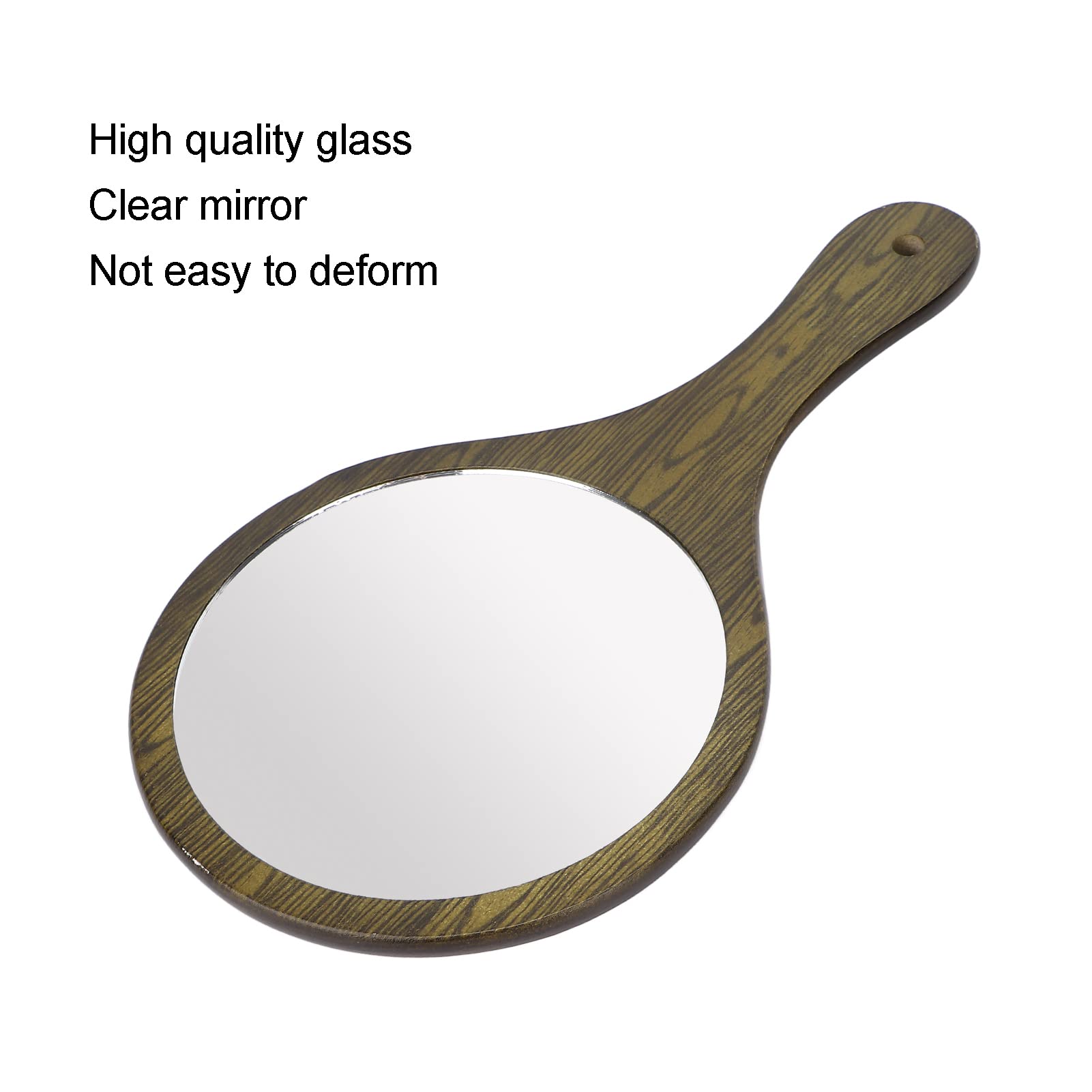 Professional Handheld Hairdressing Mirror with Bottom Hole - Clear, Sturdy & Durable for Salon, Barbers & Home Use - Perfect for Hair Styling, Makeup & Grooming