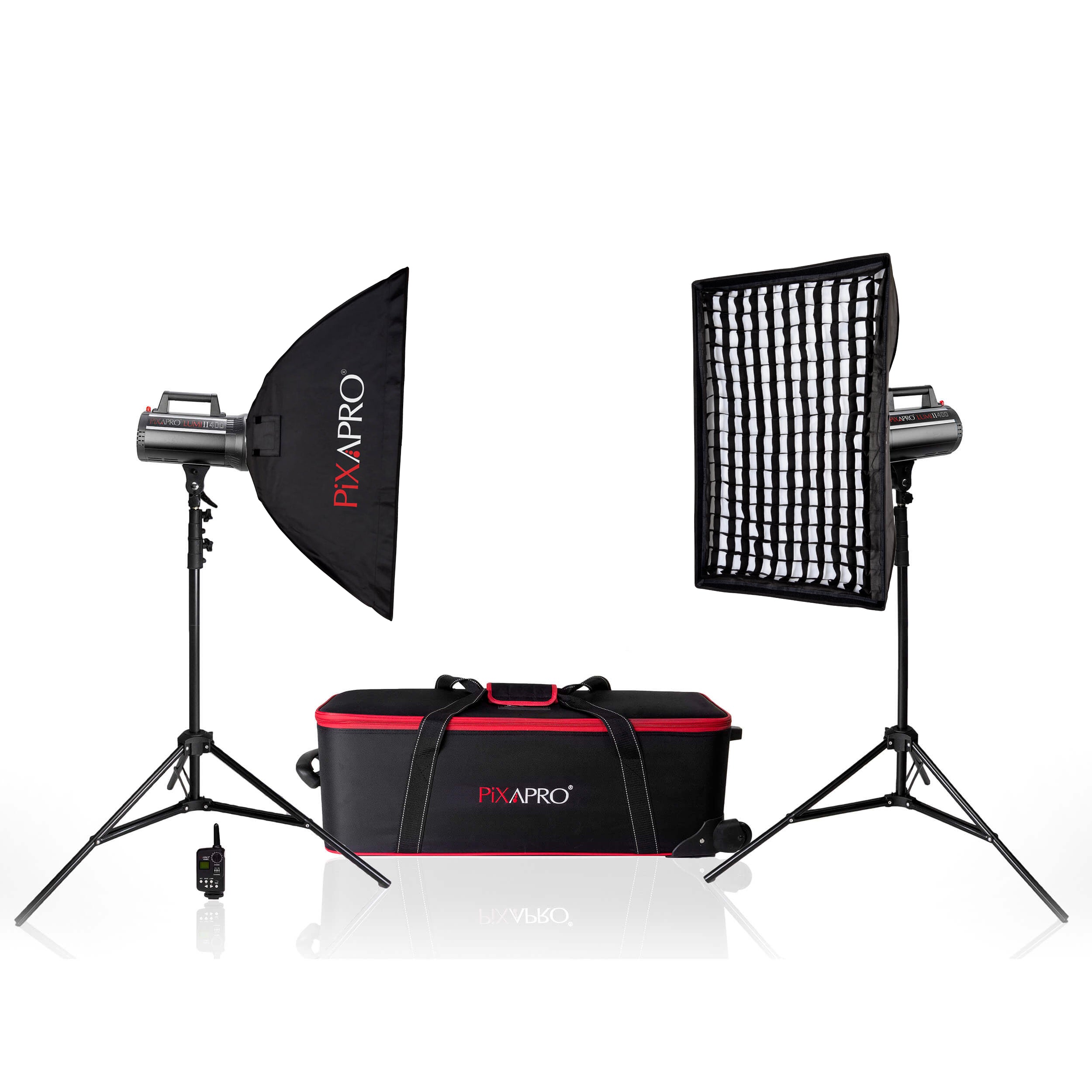LUMI400II 800Ws Twin Softbox Flash Kit (400W x 2) - Professional Studio Lighting for Portrait, Product & Fashion Photography
