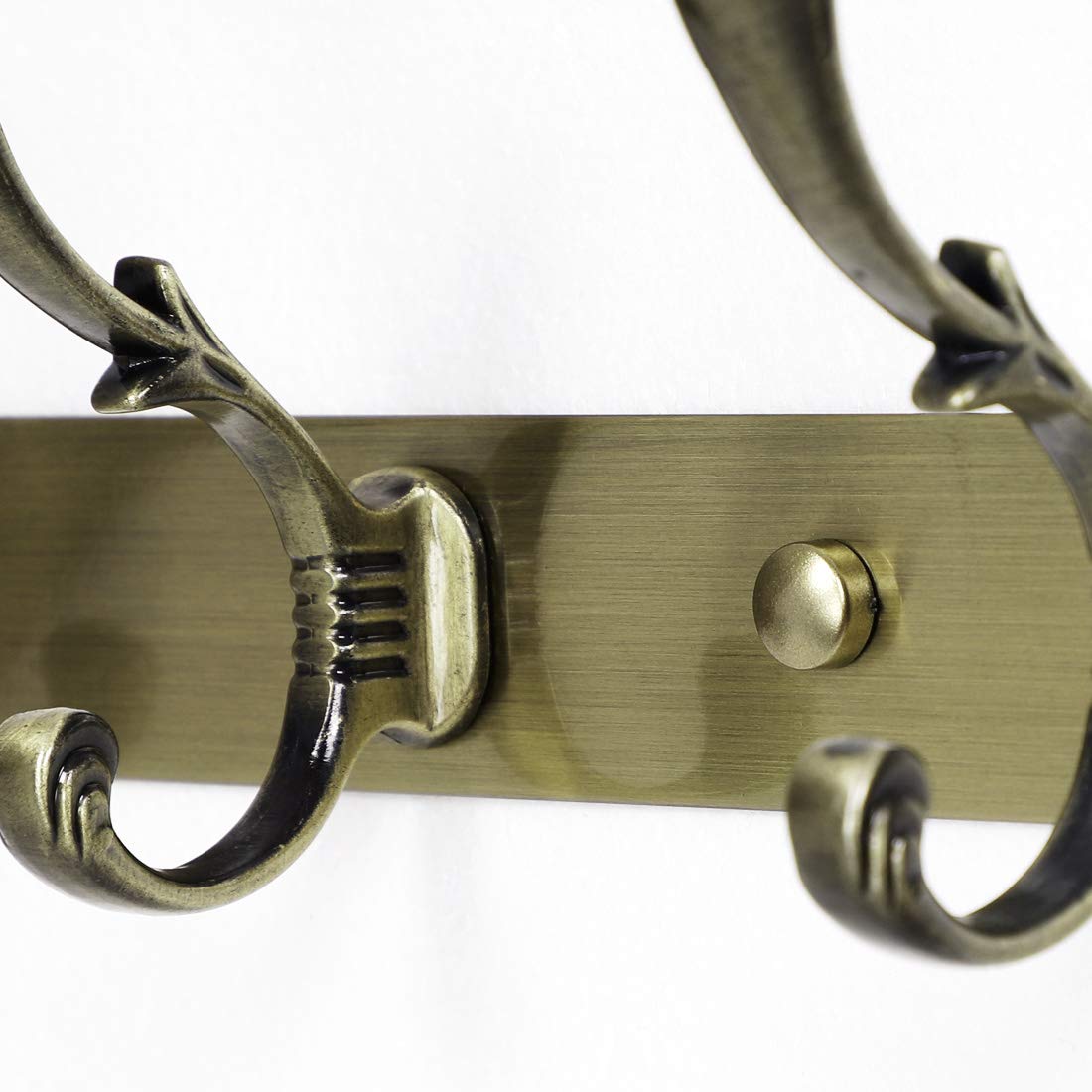 Stainless Steel Coat Hook Rail - 3 Hooks for Bathroom & Closet