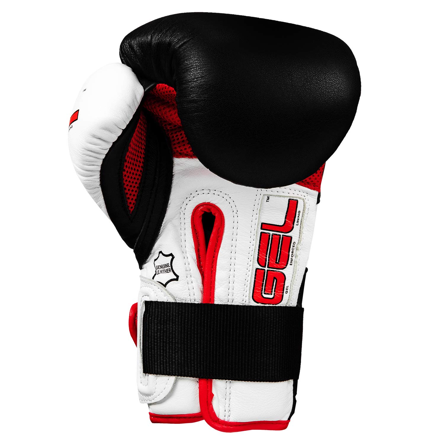 Title Boxing Gel Suspense Training Gloves 12 oz - Premium Black & White Boxing Gloves for Men & Women - Perfect for MMA, Kickboxing, Heavy Bag Workouts & Fitness Training