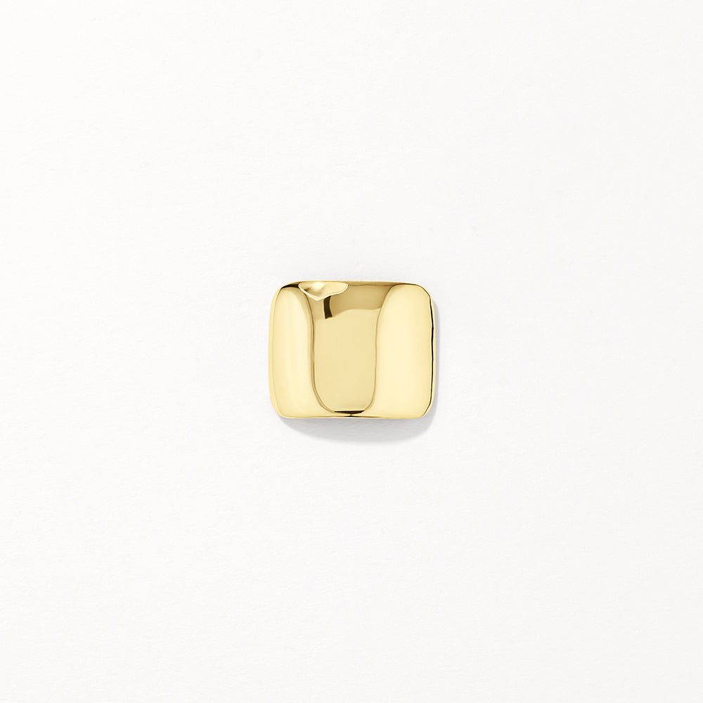 Gold Square Dome Stud Earrings for Women - Minimalist Geometric Jewelry for Everyday Wear & Special Occasions