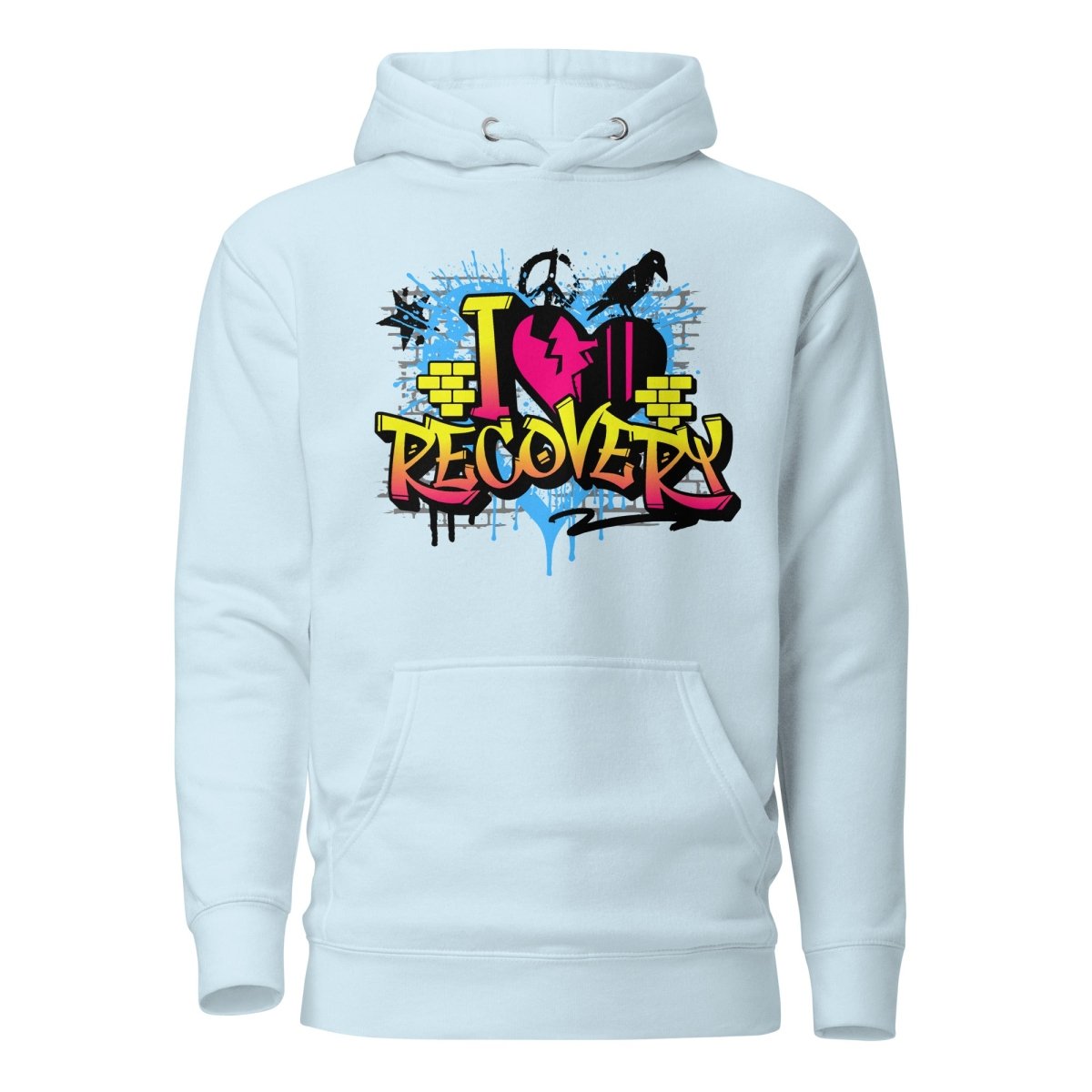 I Heart Recovery Premium Hoodie - Bold Sobriety Hoodie for Men & Women | Comfortable Pullover for Addiction Recovery & Sober Living | Perfect for AA Meetings, 12-Step Programs & Everyday Wear